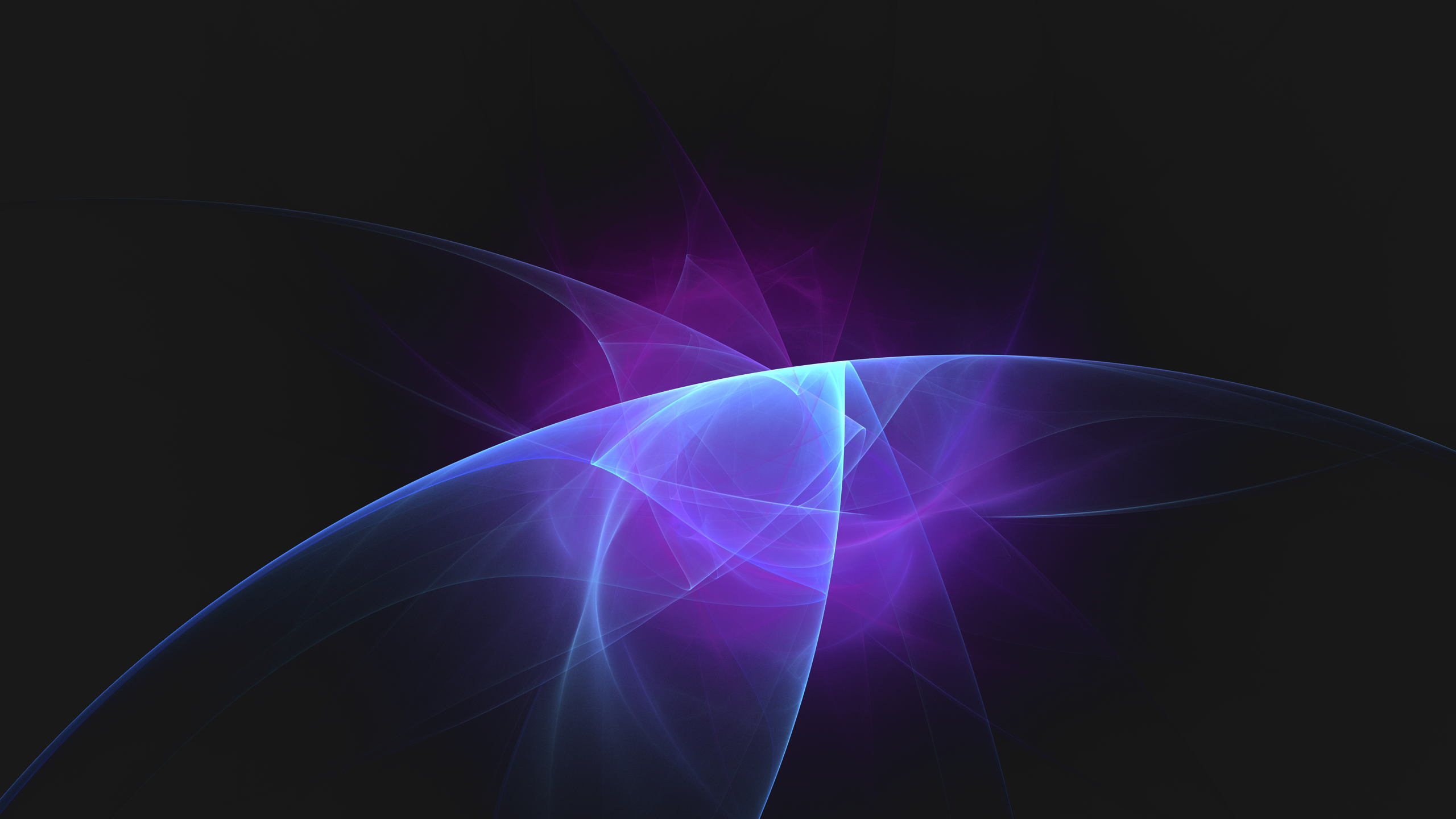 Abstract fractal with blue and purple light HD Wallpaper