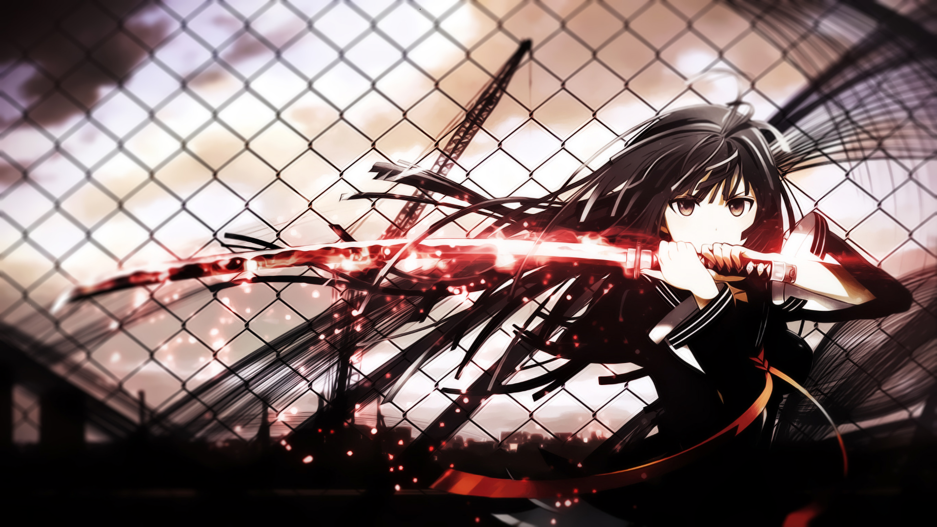 Kisara Tendo with a glowing sword HD Wallpaper