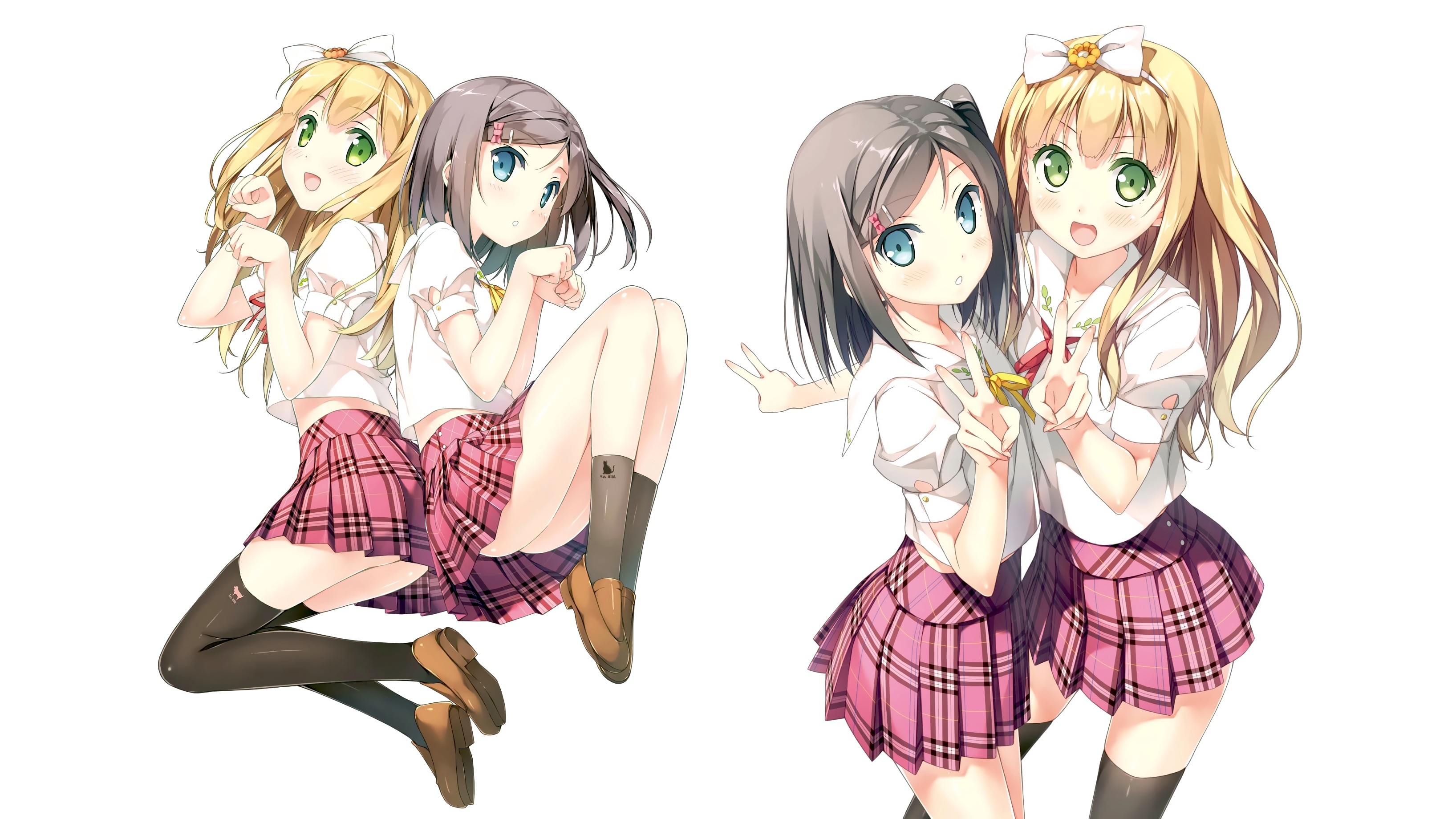 Azuki Azusa and Tsutsukakushi Tsukiko from Hentai Ouji to Warawanai Neko HD Wallpaper