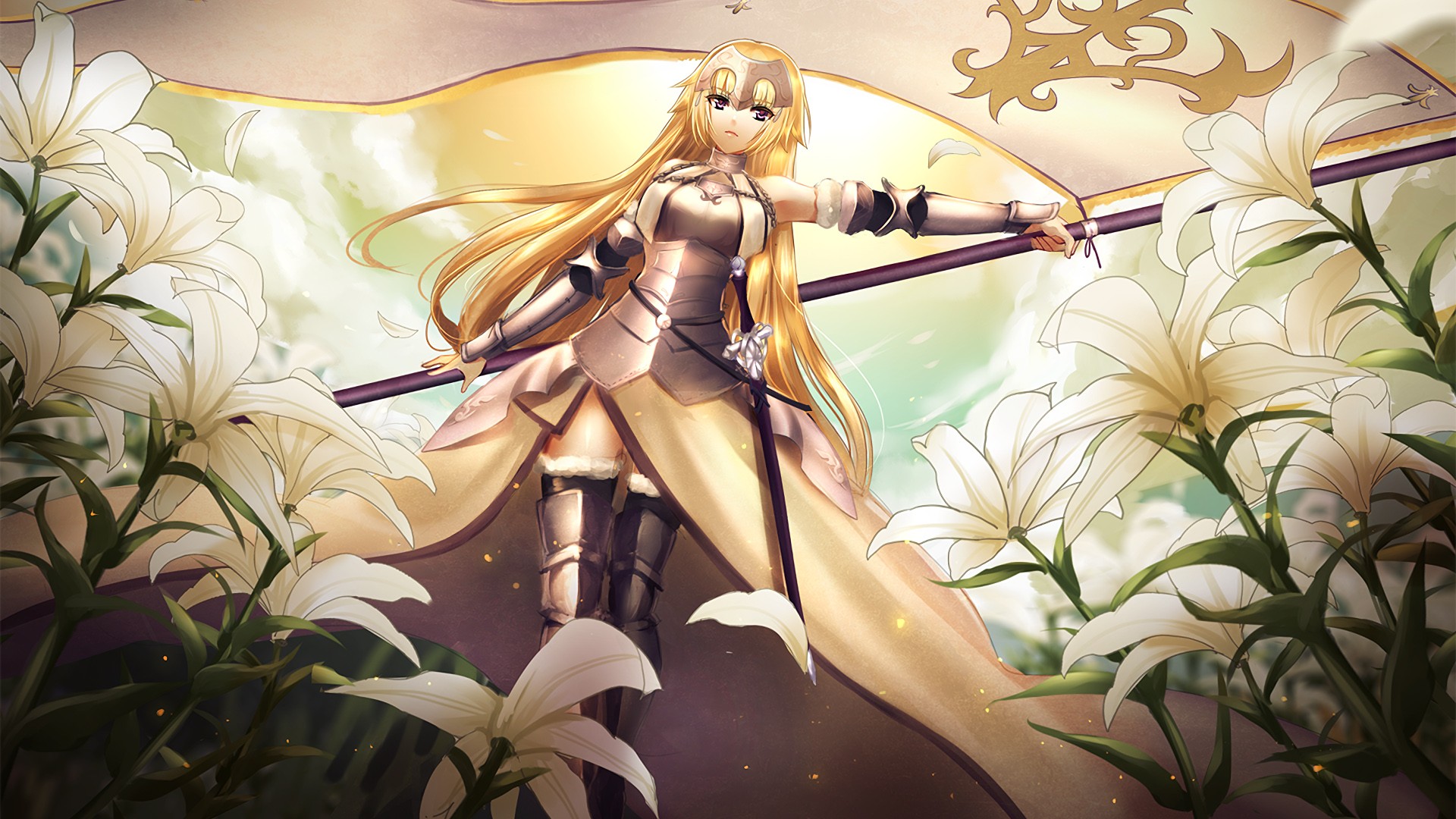 Jeanne d'Arc Ruler from Fate/Grand Order HD Wallpaper