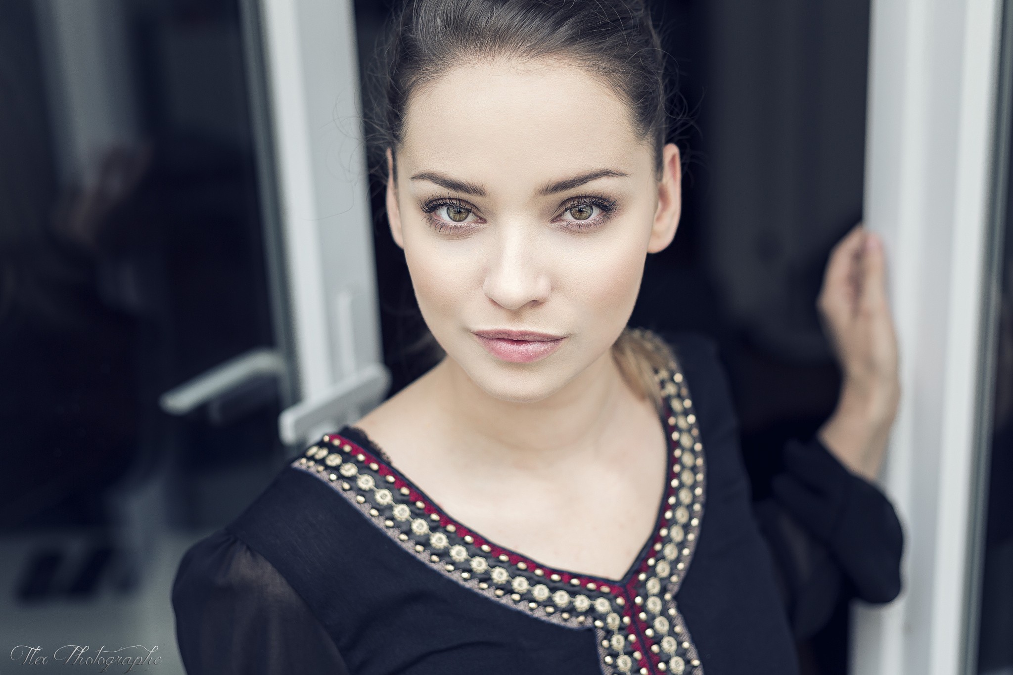Alexis Palliot portrait with yellow eyes HD Wallpaper