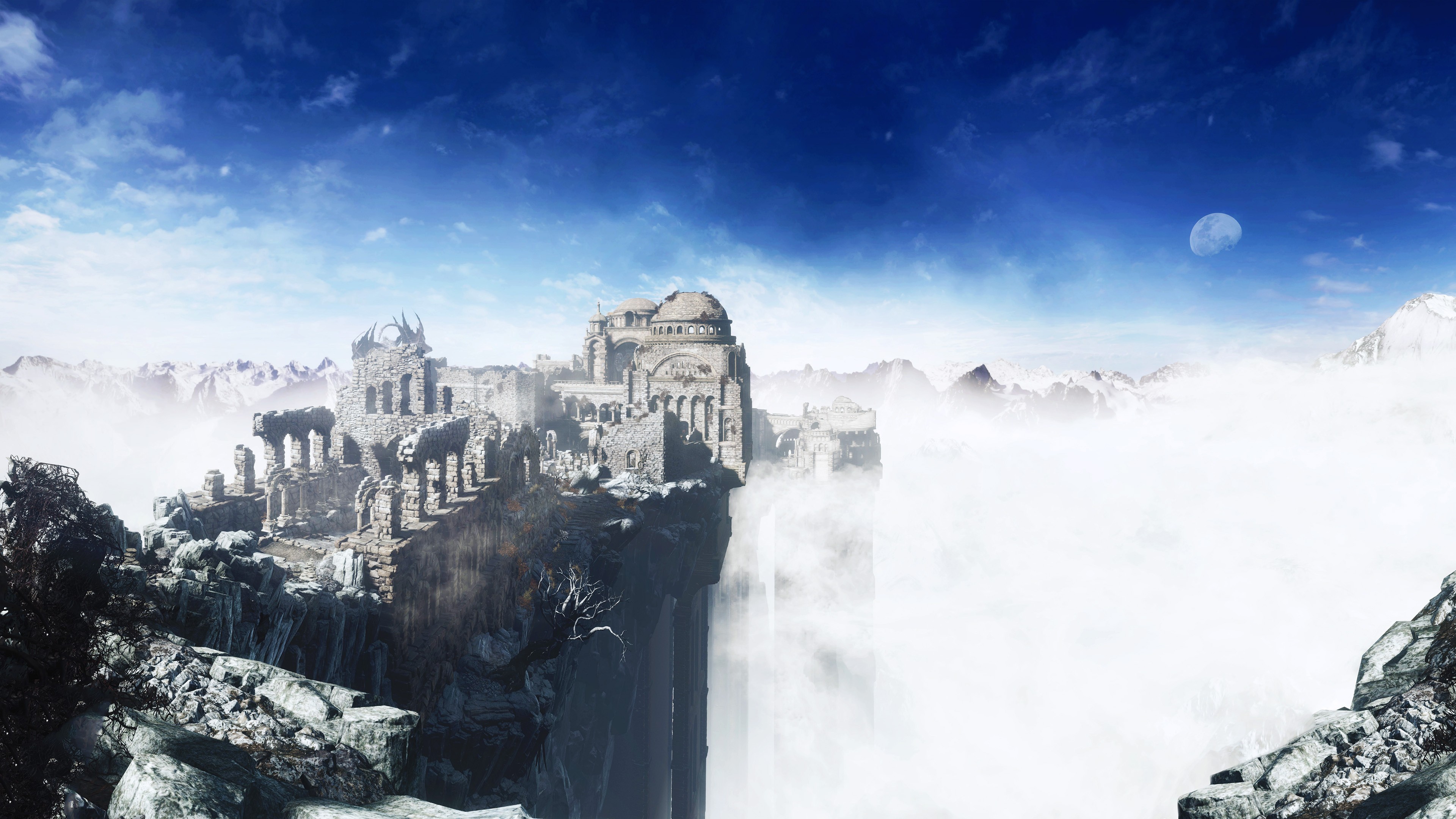 Dark Souls III: Ruined Castle on a Cliff Above Clouds HD Wallpaper