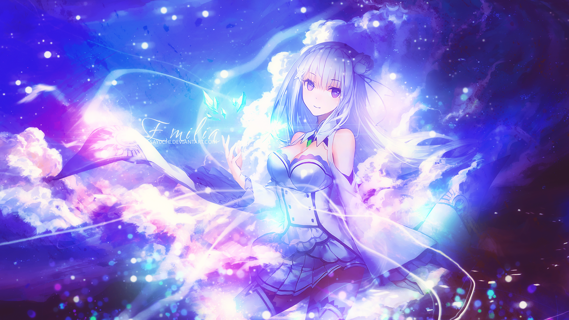 Emilia from Re:Zero Kara Hajimeru Isekai Seikatsu HD Wallpaper
