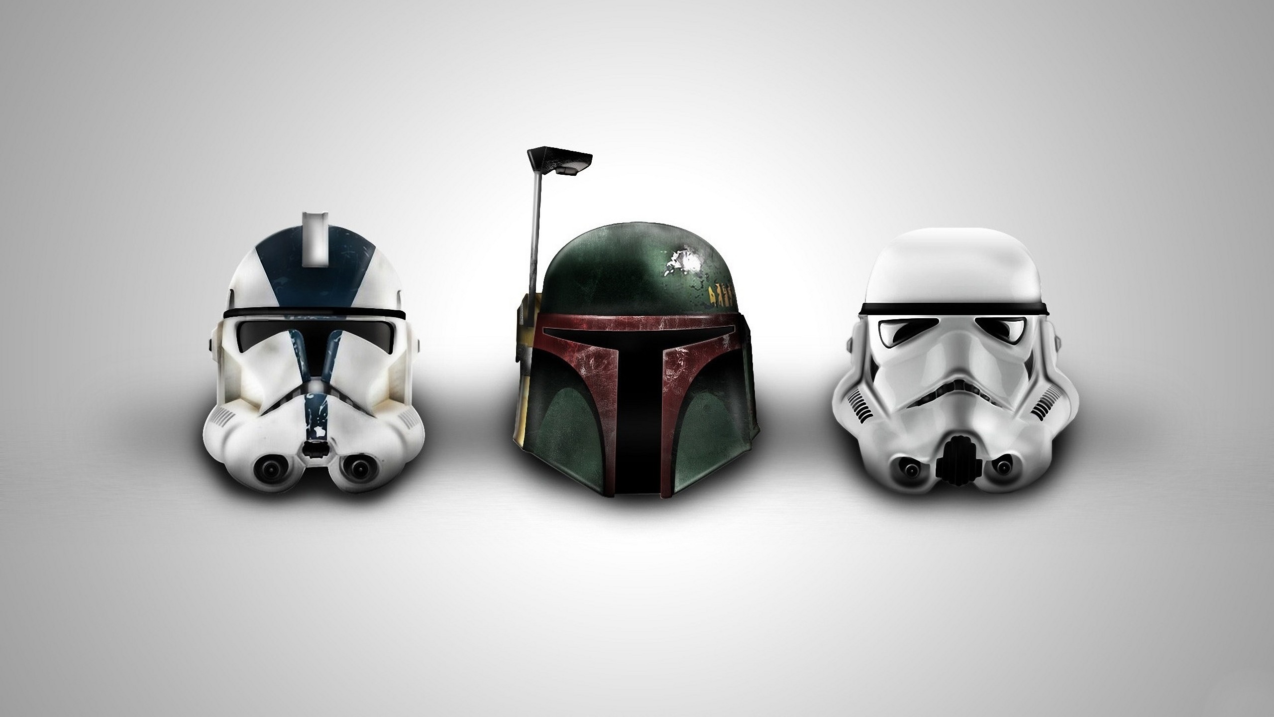 Star Wars Helmets: Clone Trooper, Boba Fett, Stormtrooper HD Wallpaper