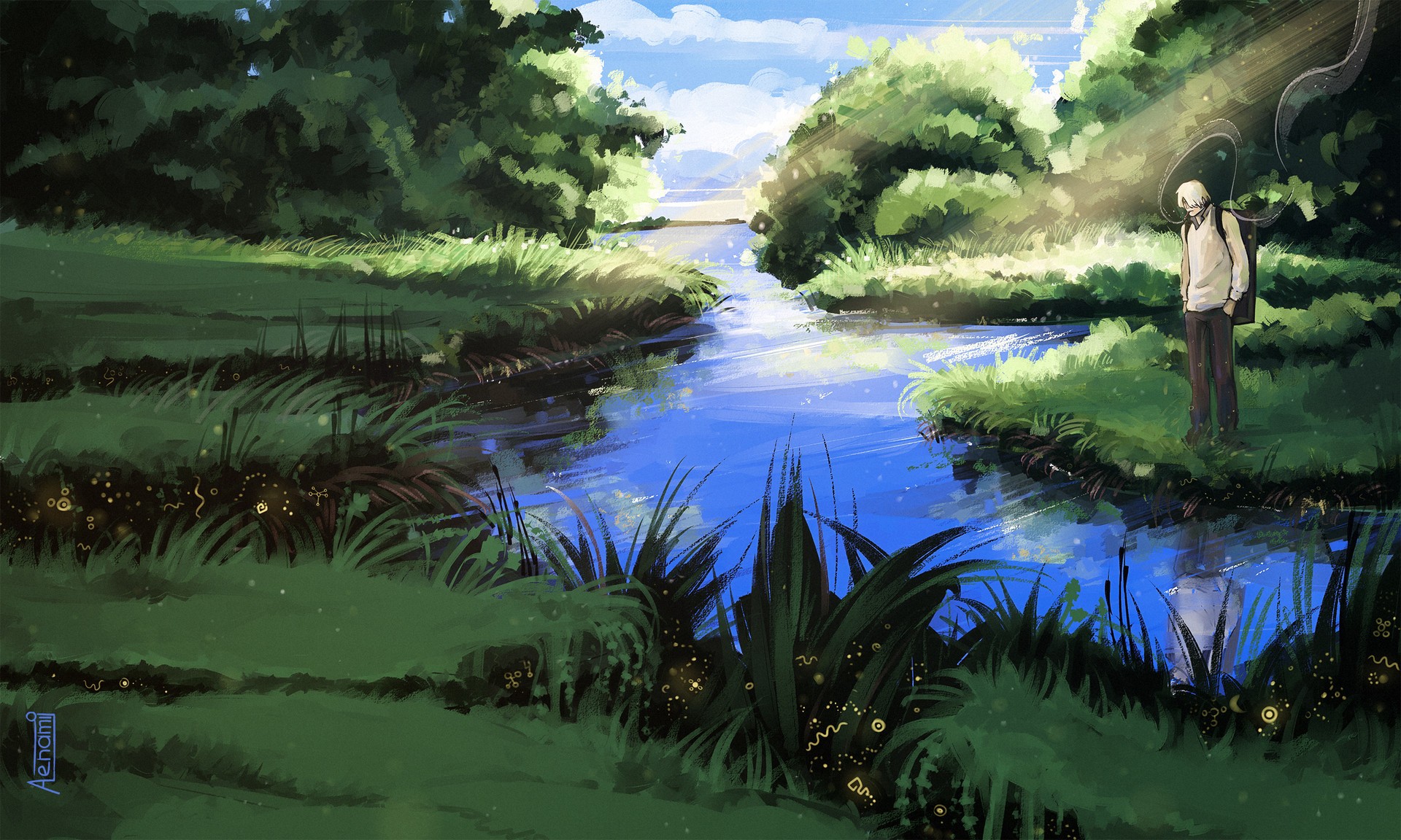 Ginko from Mushishi by Aenami HD Wallpaper