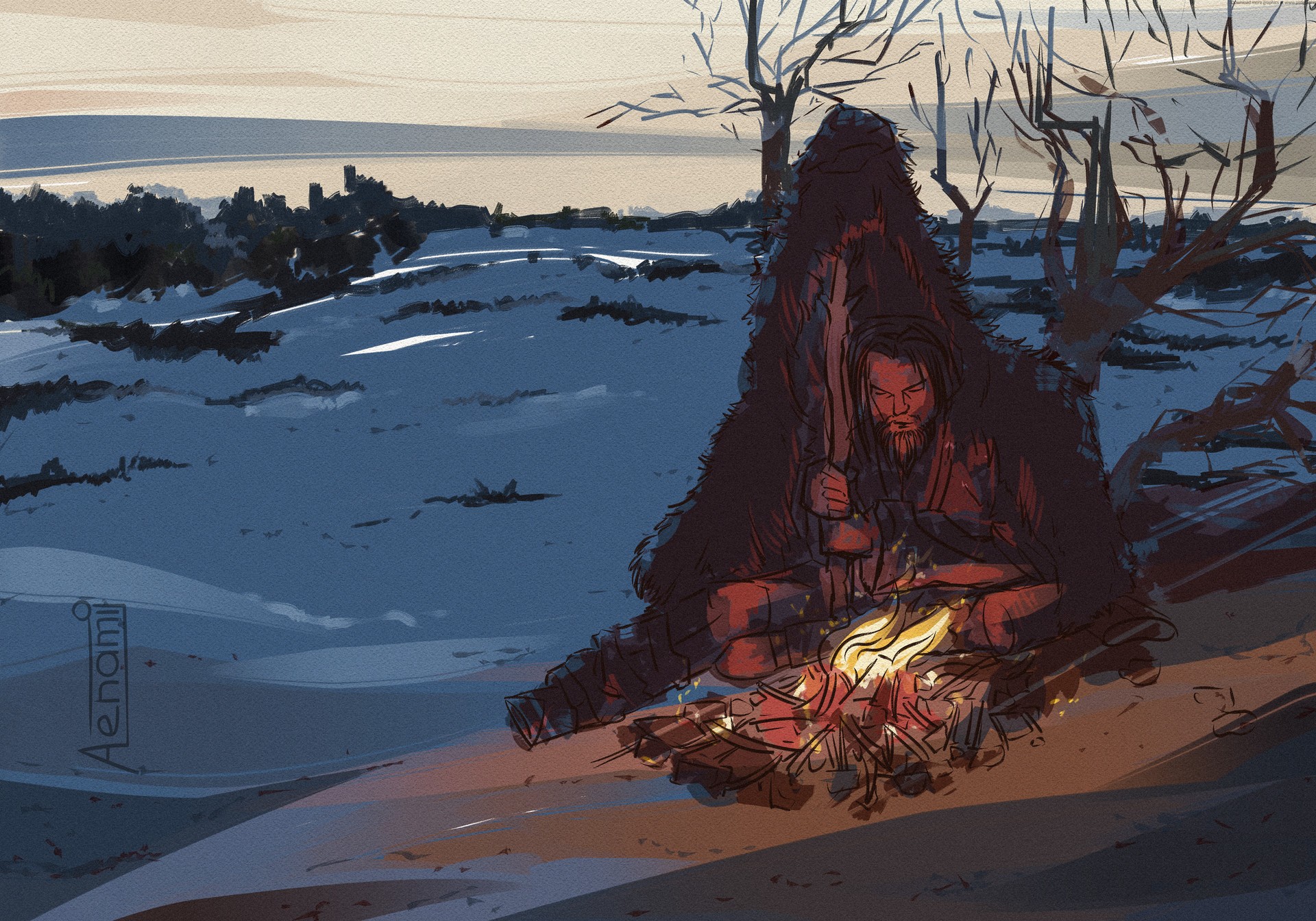 The Revenant character by Aenami HD Wallpaper