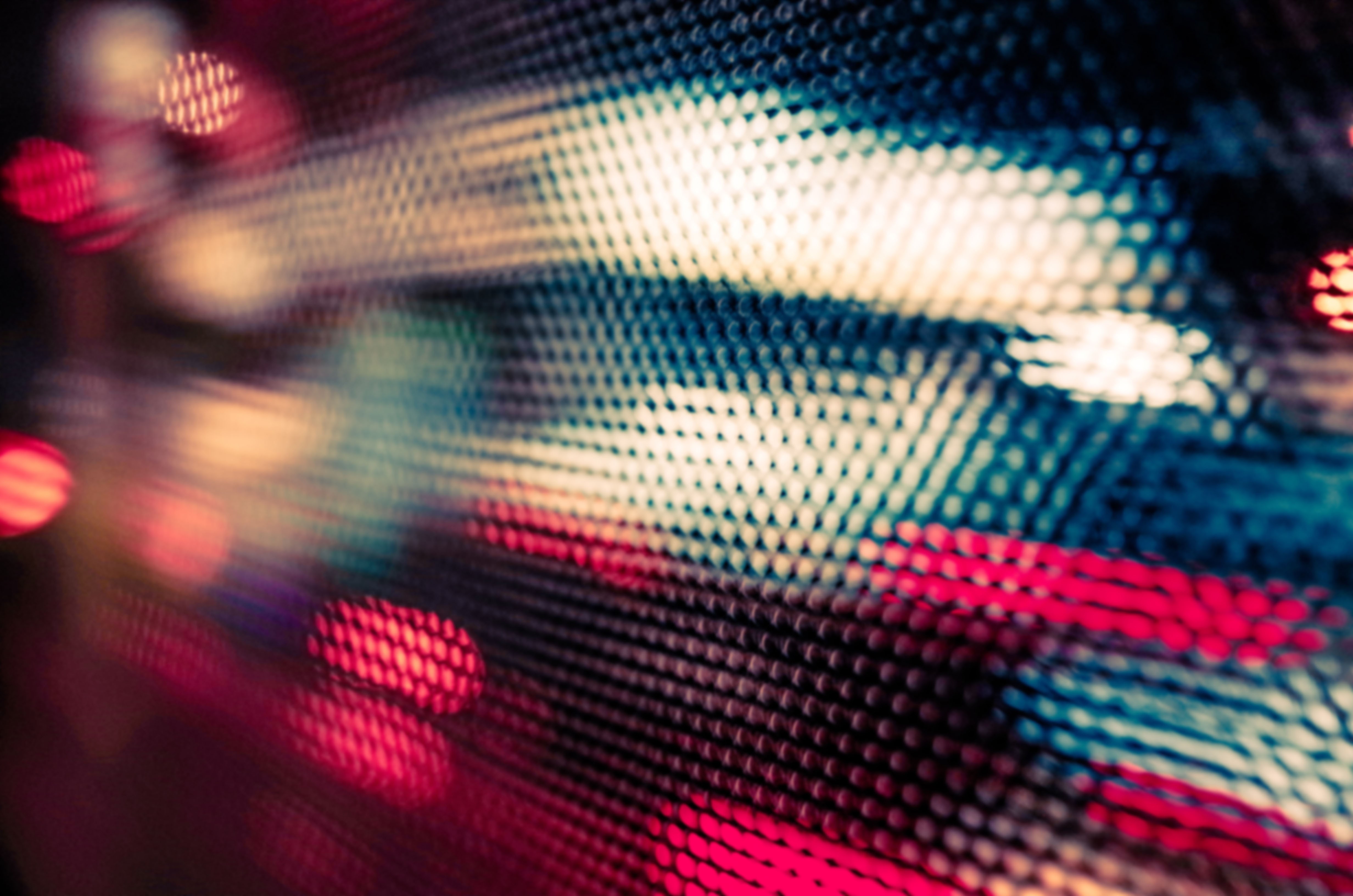 Blurred abstract lights with red and blue hues HD Wallpaper