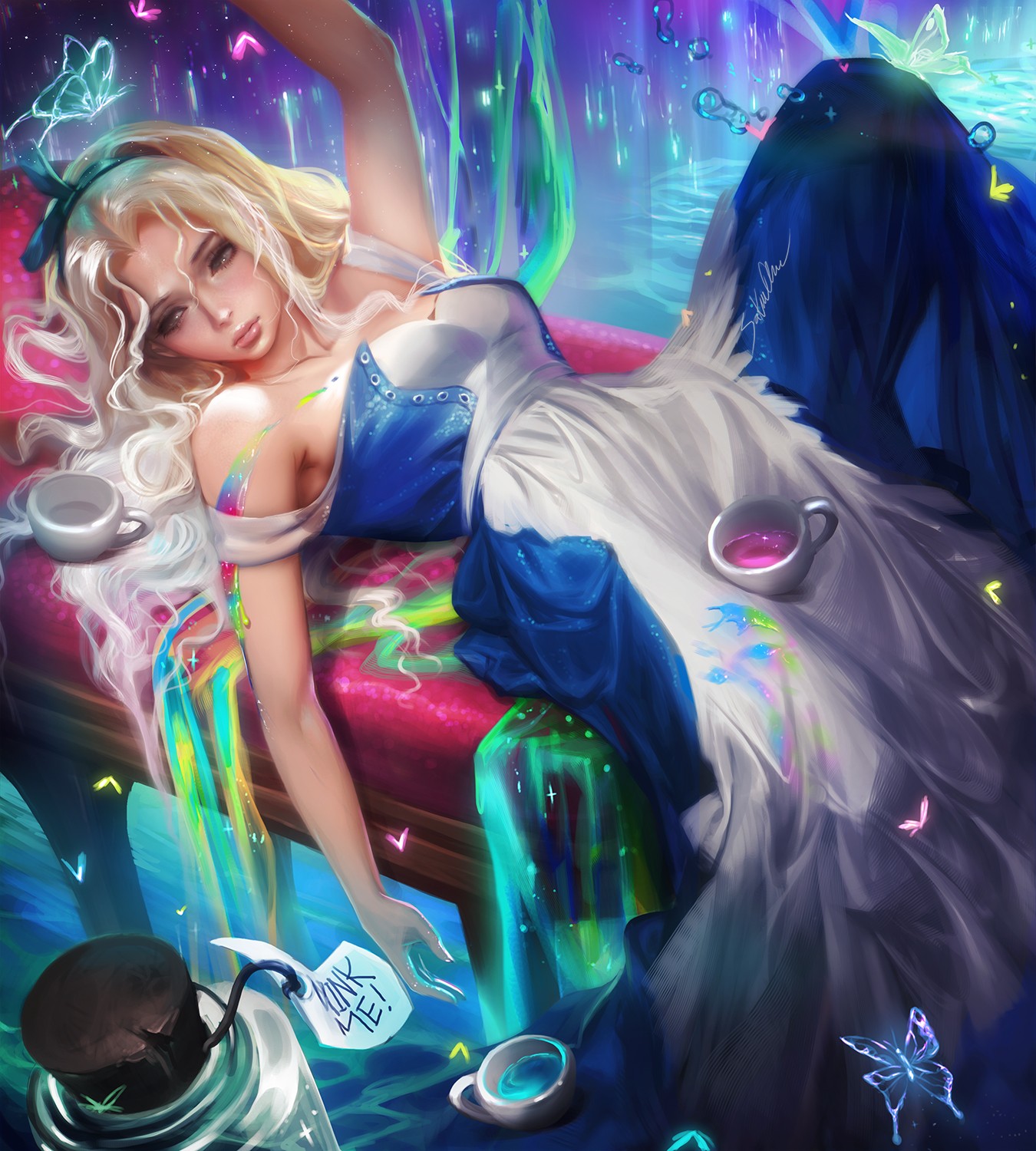 realistic, Sakimichan, Alice in Wonderland HD Wallpaper