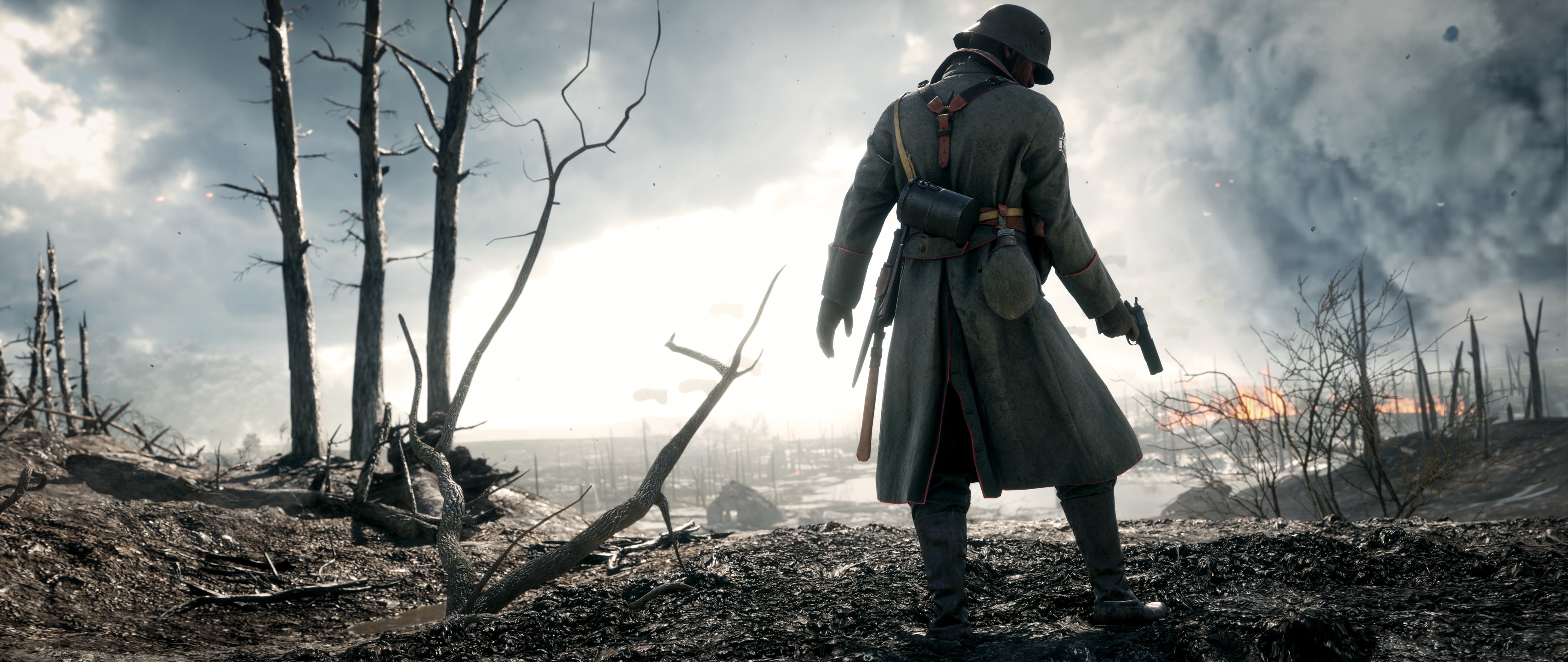 Soldier in World War I battlefield in Battlefield 1 HD Wallpaper