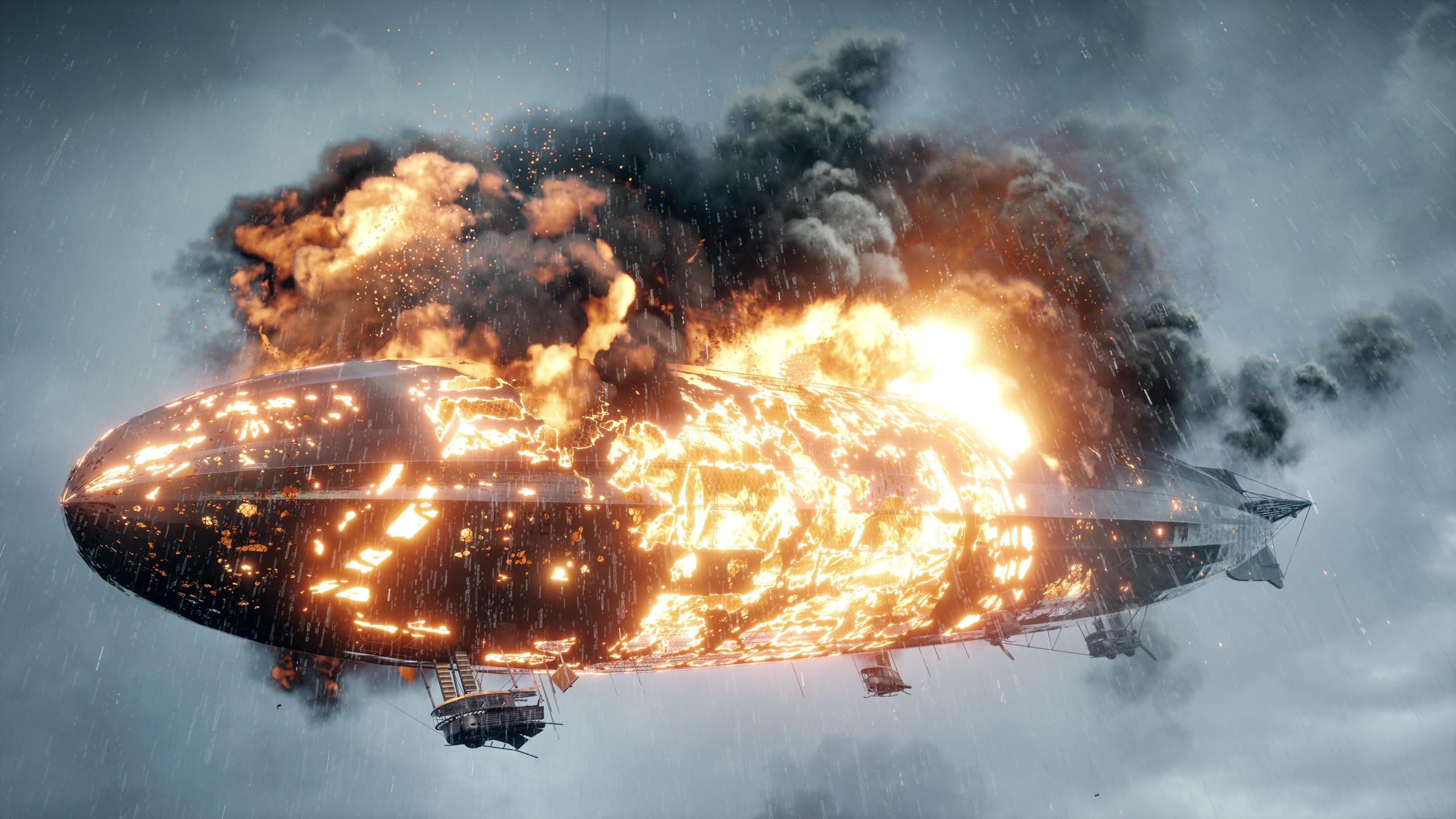 Battlefield 1 Airship on Fire HD Wallpaper