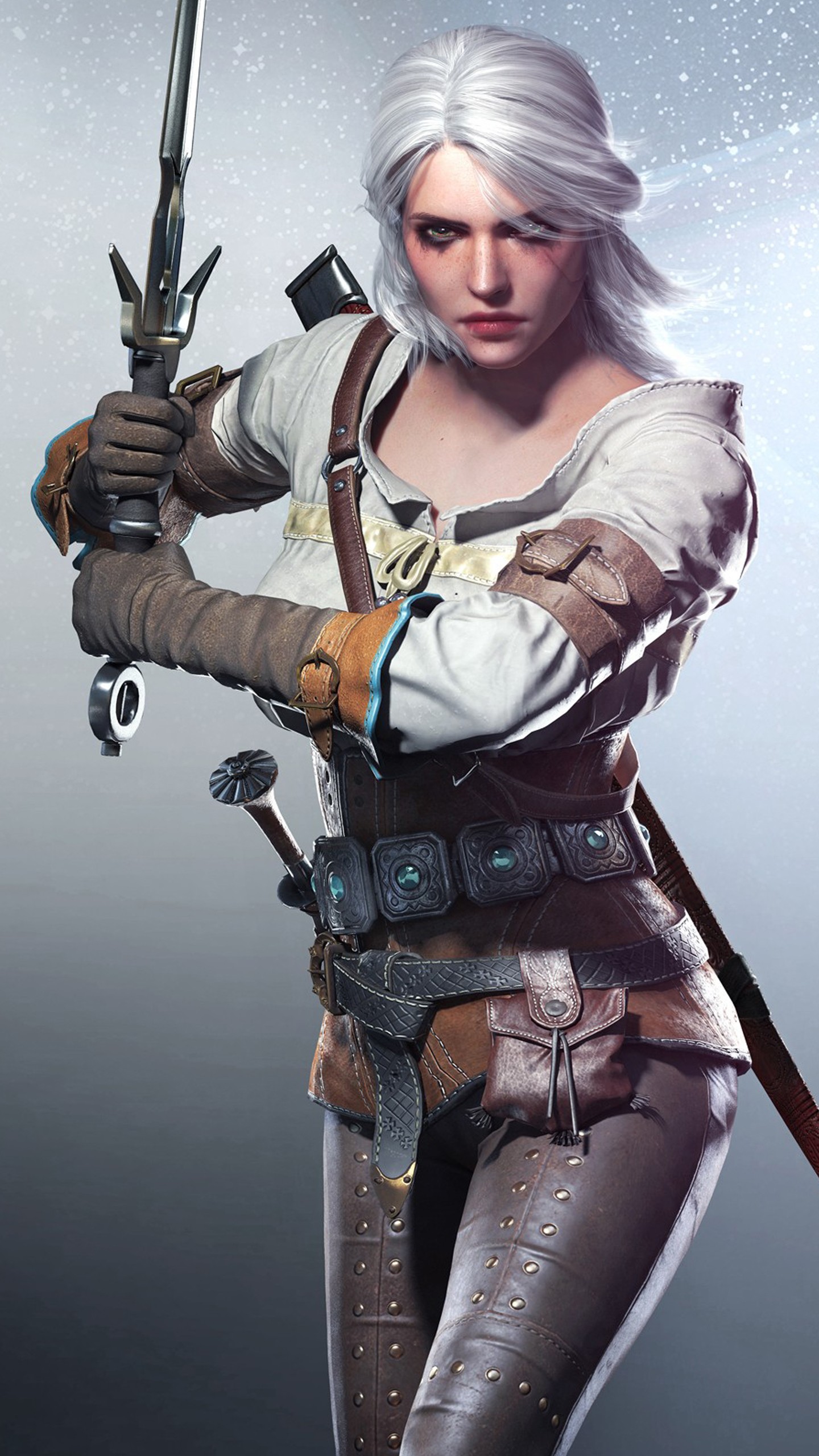 Ciri from The Witcher 3 holding a sword HD Wallpaper