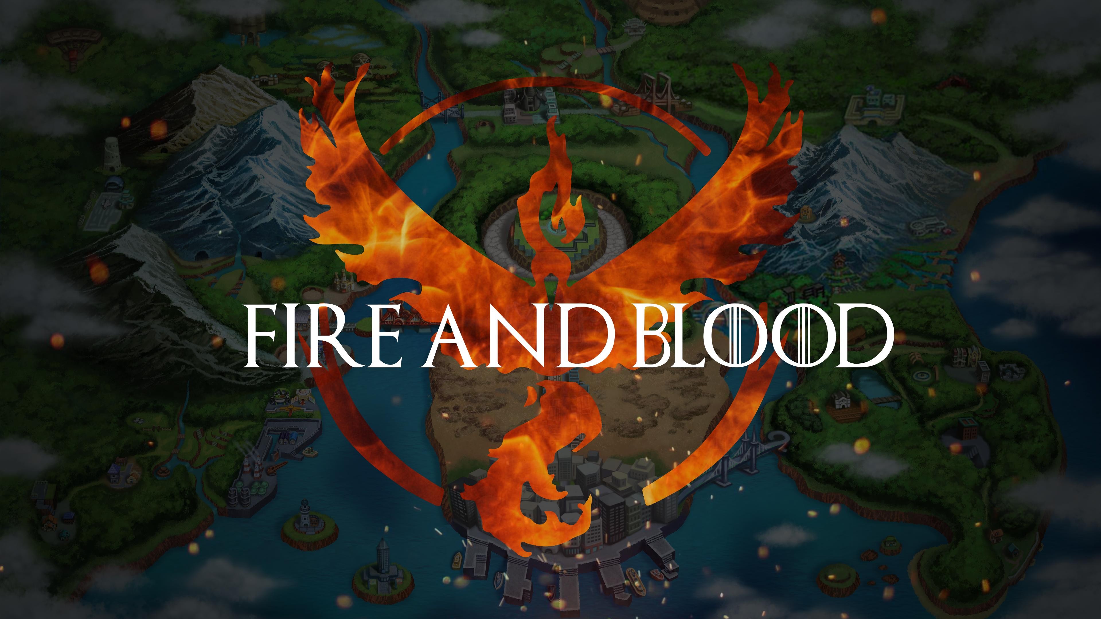 Fire and Blood Team Valor Pokemon Go HD Wallpaper
