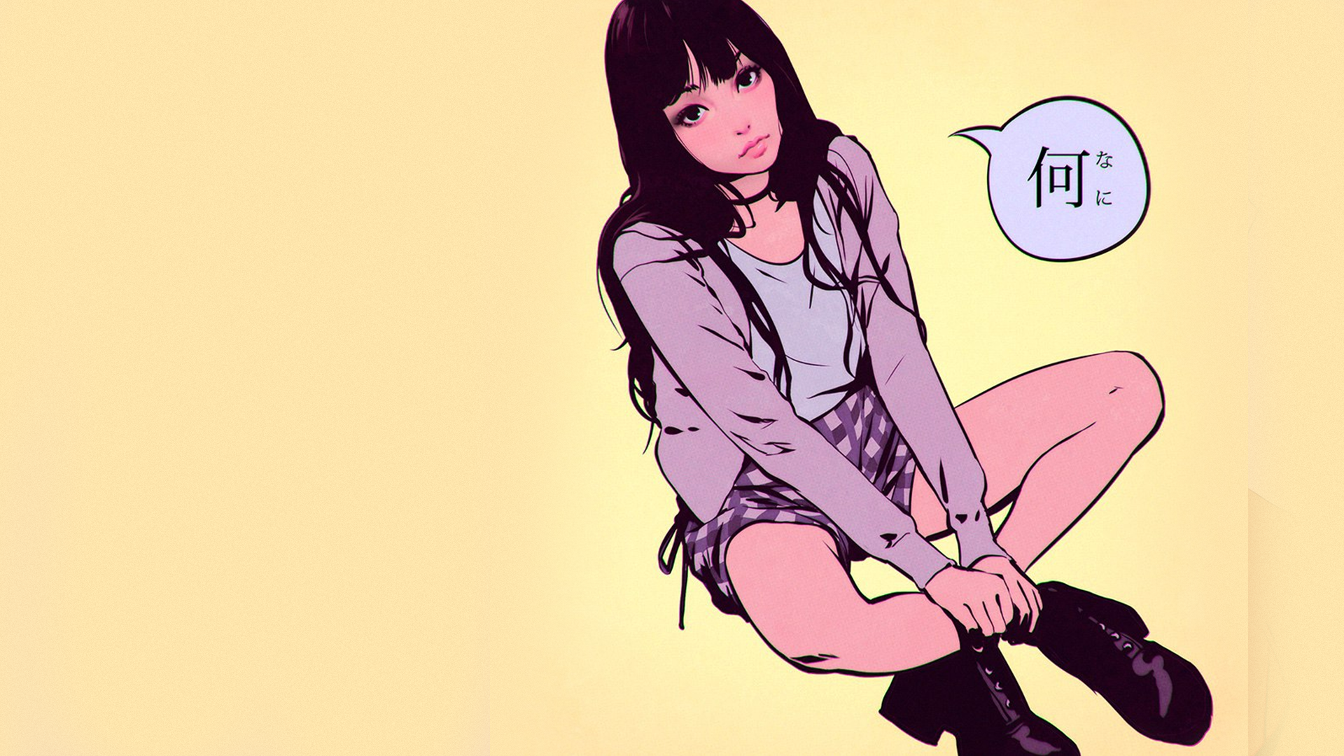 Artwork of a young woman by Ilya Kuvshinov HD Wallpaper