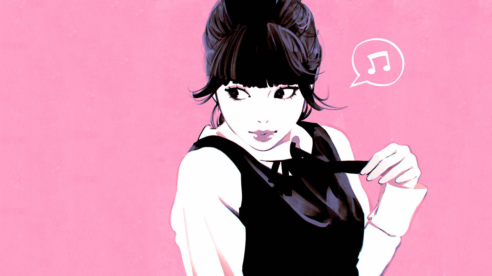 Artwork of a woman by Ilya Kuvshinov HD Wallpaper