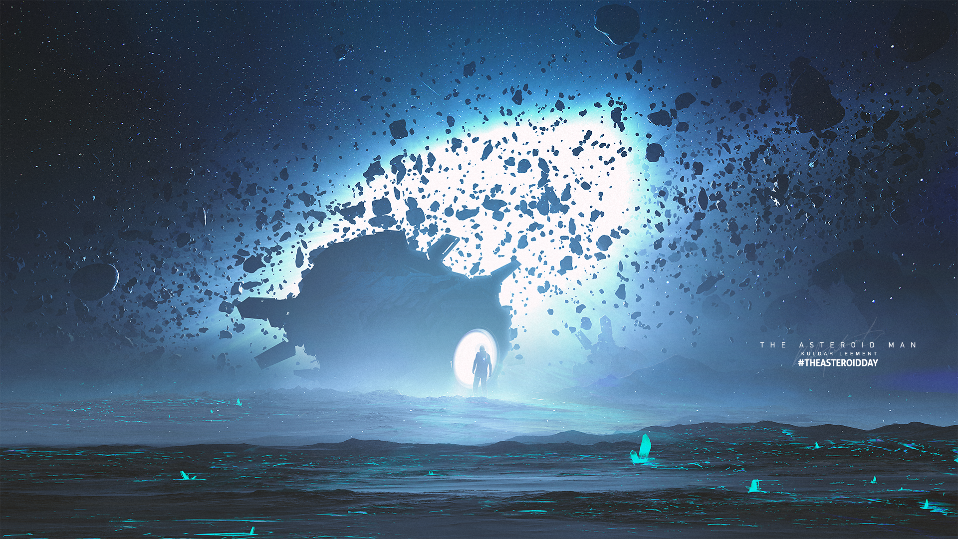 The Asteroid Man by Kuldar Leement HD Wallpaper