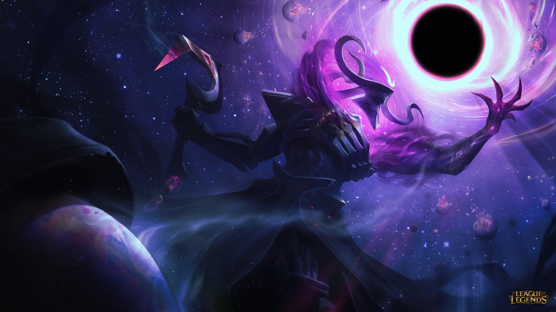 League of Legends Thresh in a Cosmic Void HD Wallpaper
