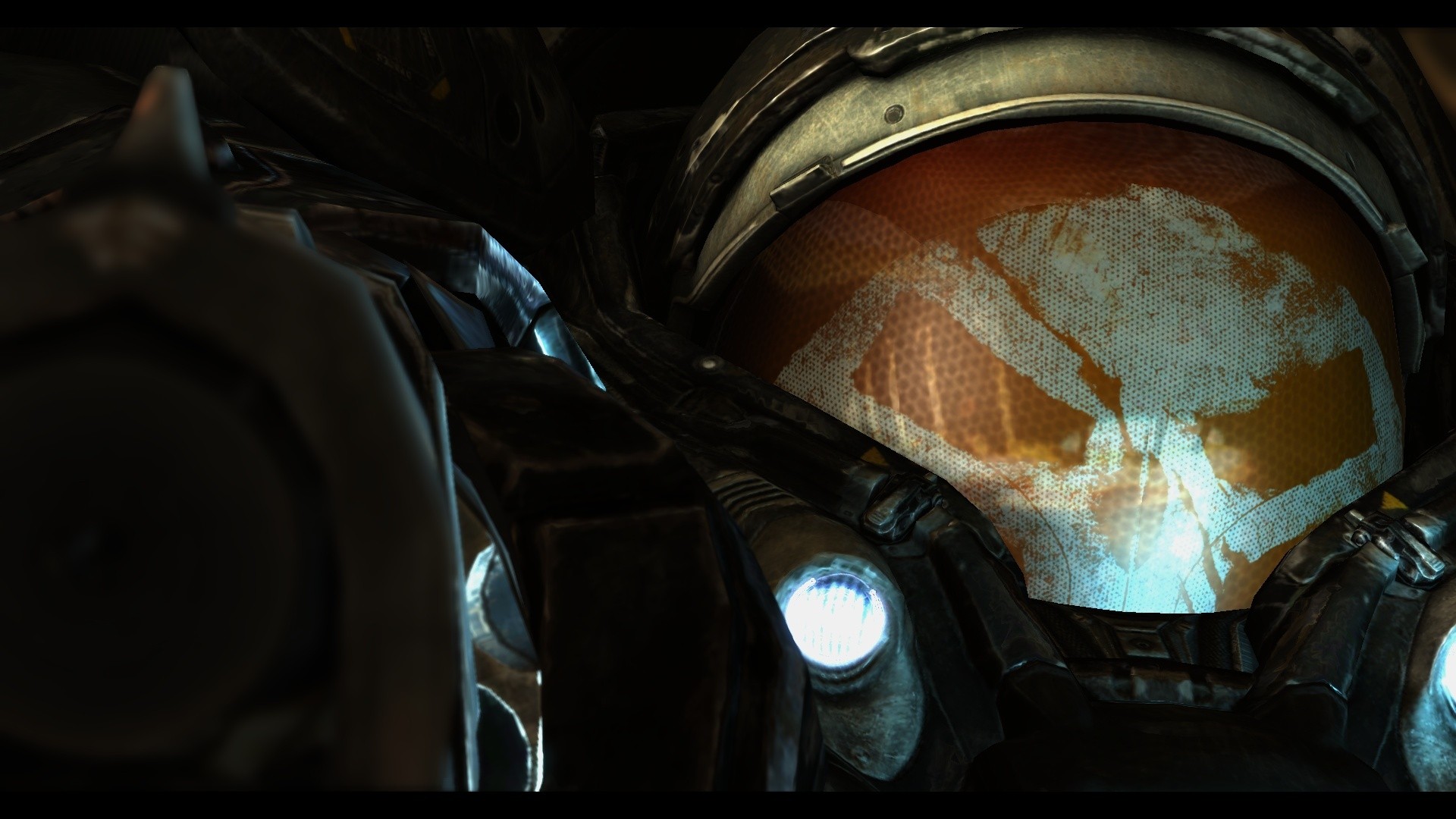 Starcraft II Terran Marine Helmet Close-up HD Wallpaper