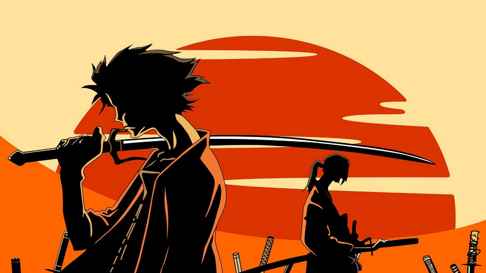 Jin (Samurai Champloo), Mugen, anime, samurai, Samurai Champloo HD Wallpaper