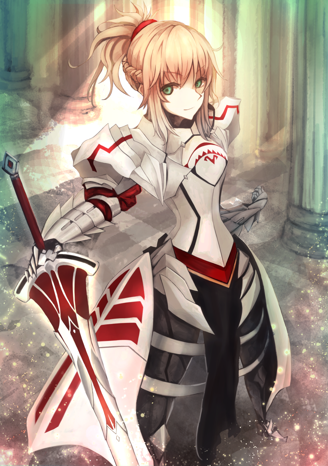 Mordred (Saber of Red) with Sword and Armor HD Wallpaper