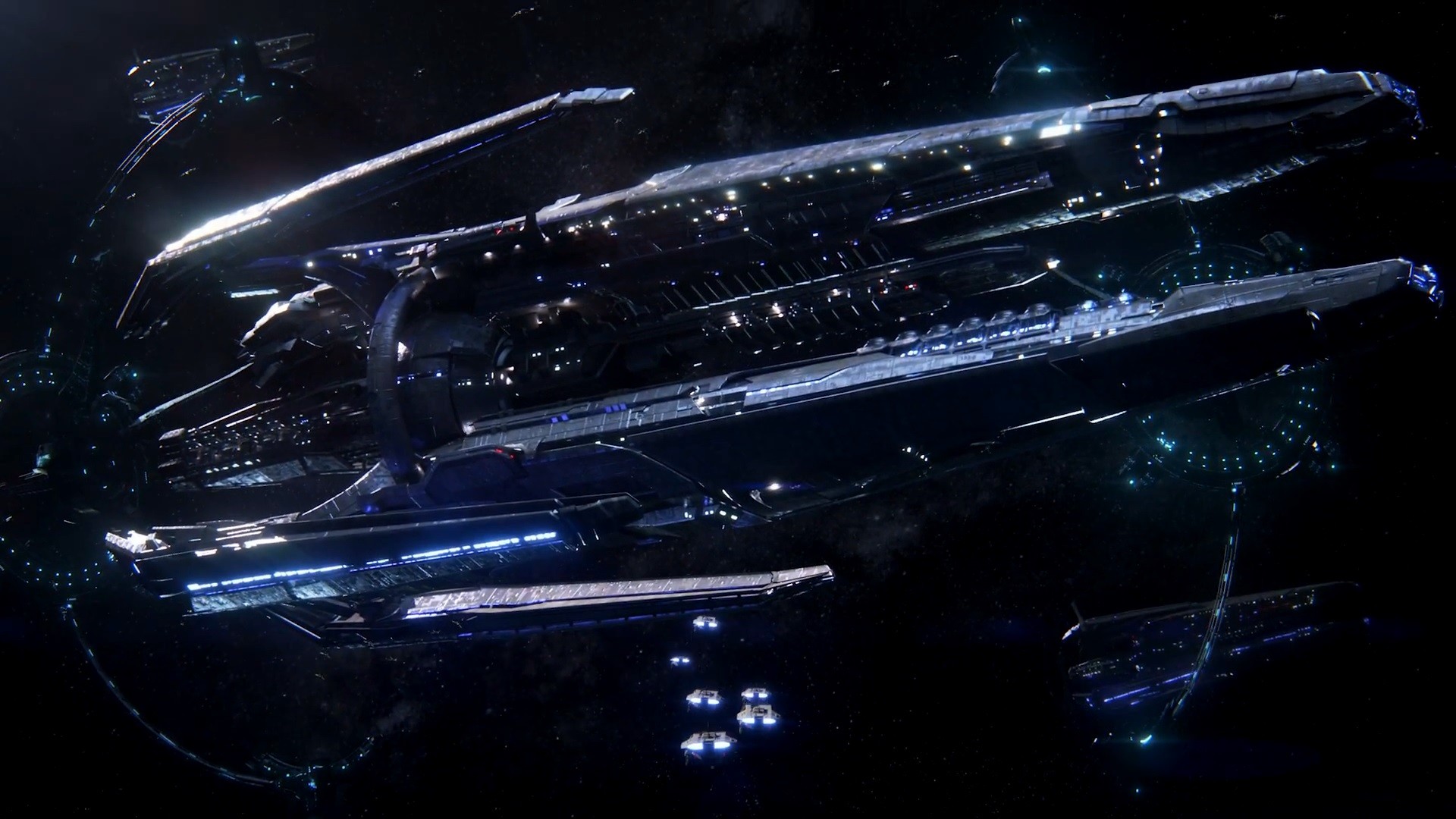Mass Effect: Andromeda spaceships in orbit HD Wallpaper