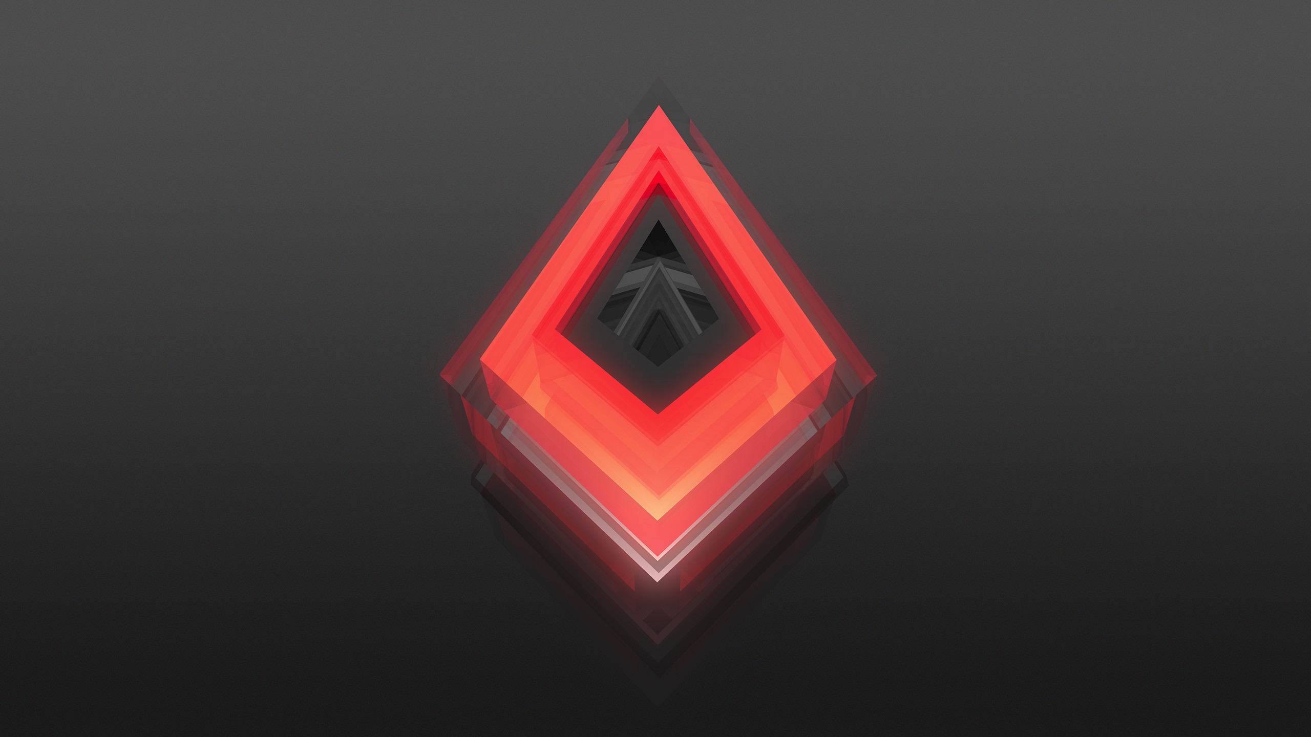 Abstract red and black diamond shapes HD Wallpaper