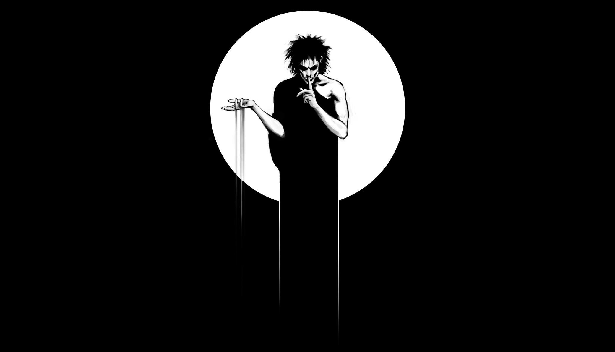 Sandman character with sand falling from hand HD Wallpaper