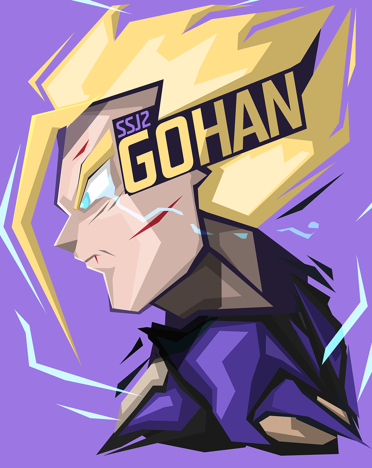 Super Saiyan 2 Gohan from Dragon Ball Z HD Wallpaper