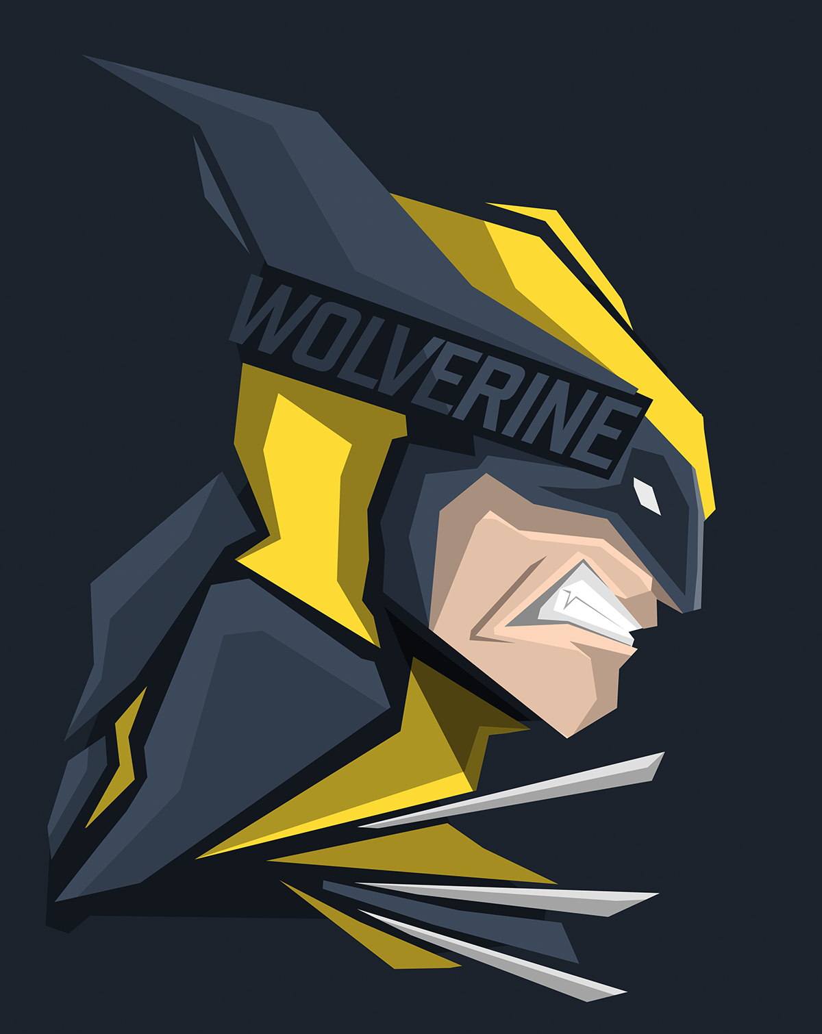 Wolverine from X-Men in a stylized portrait HD Wallpaper