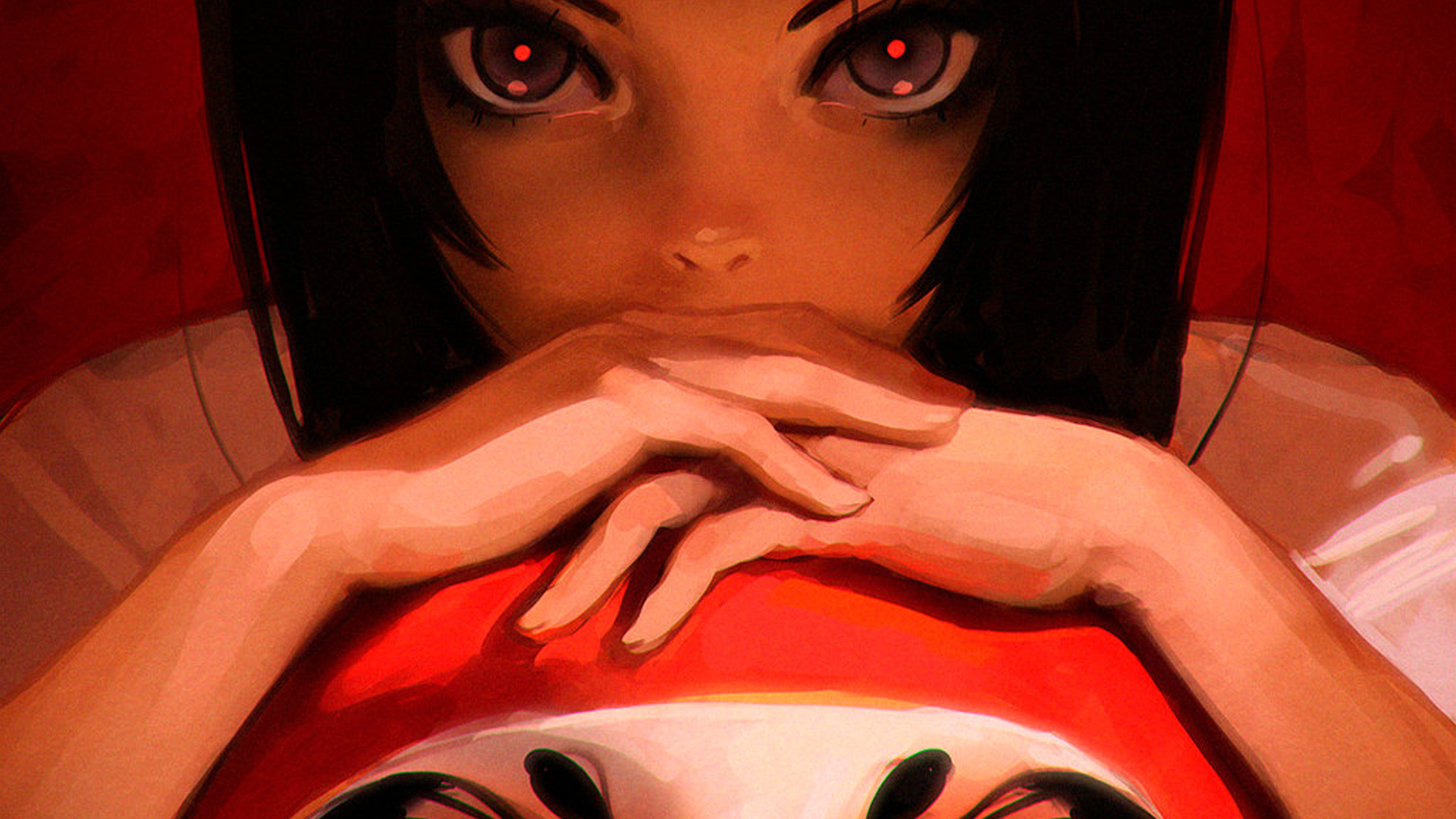 Ilya Kuvshinov anime girl with Daruma doll HD Wallpaper