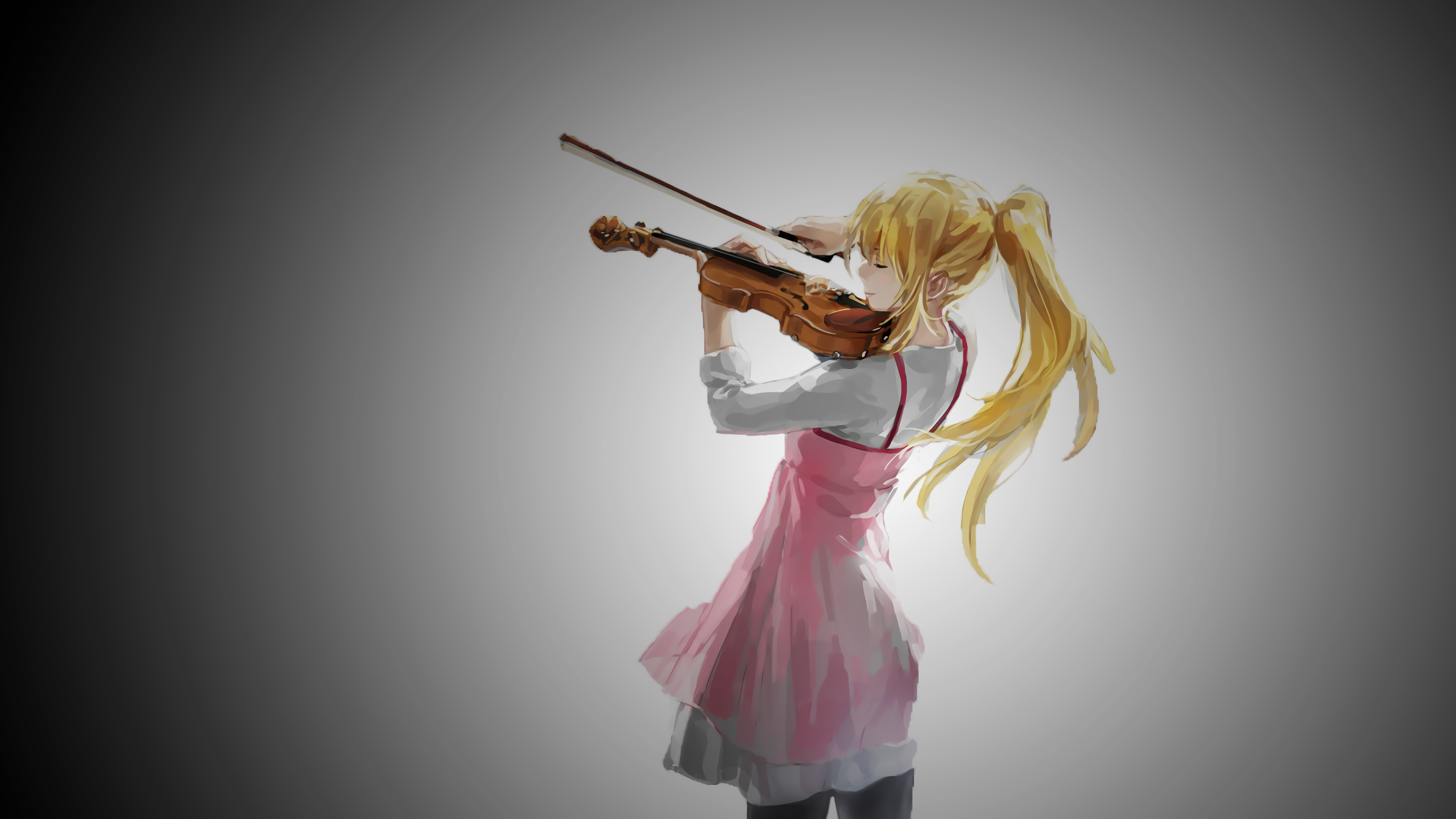 Miyazono Kaori playing the violin HD Wallpaper