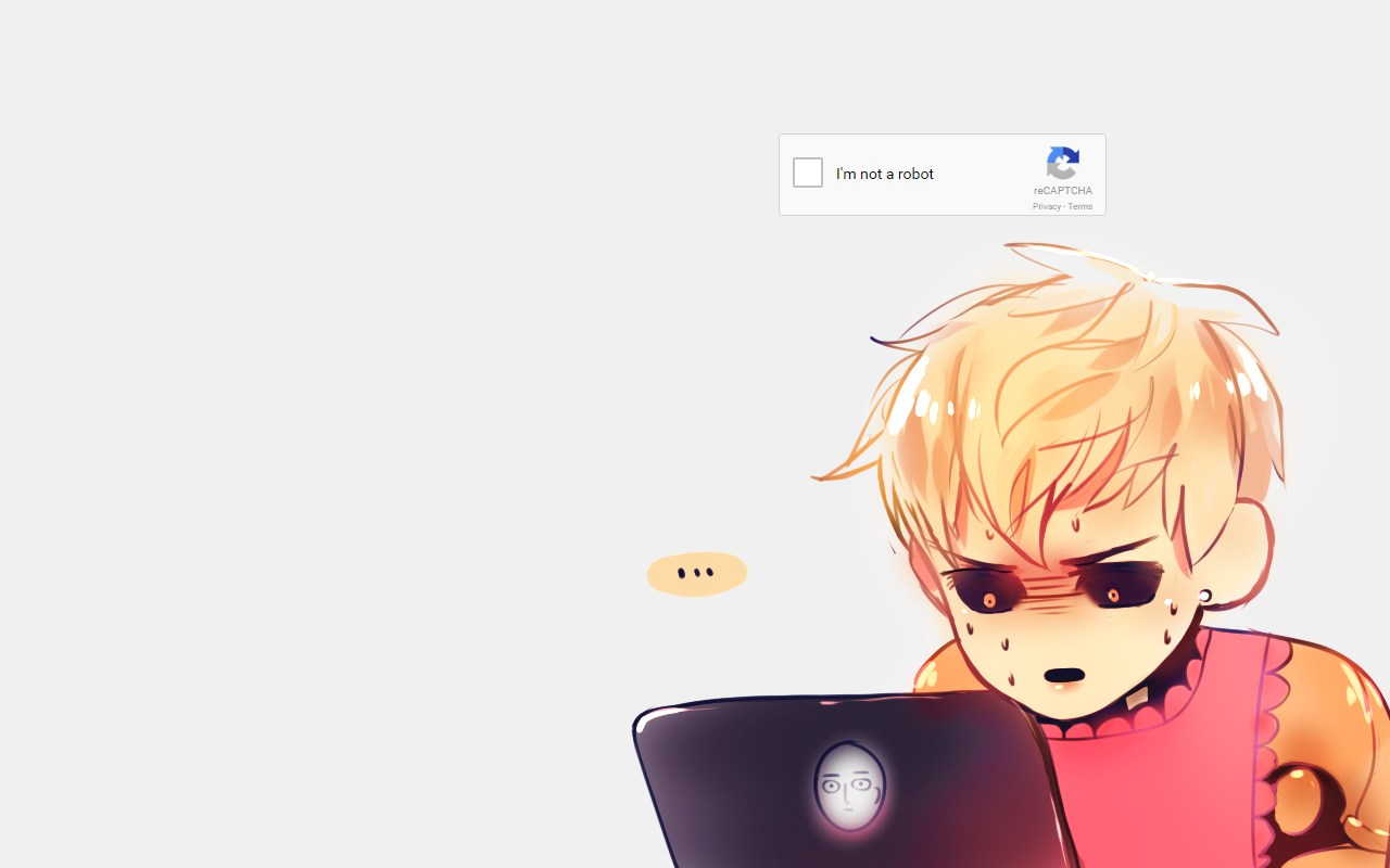 Genos from One-Punch Man on a Laptop HD Wallpaper
