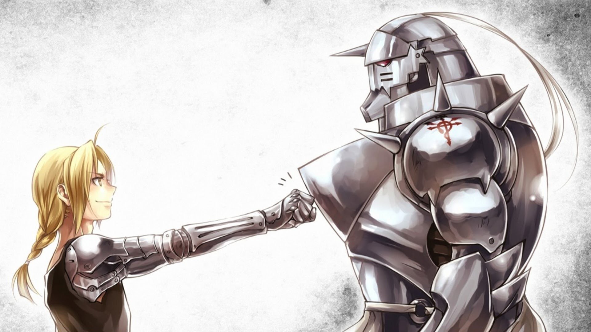 Edward Elric and Alphonse Elric fist bumping HD Wallpaper