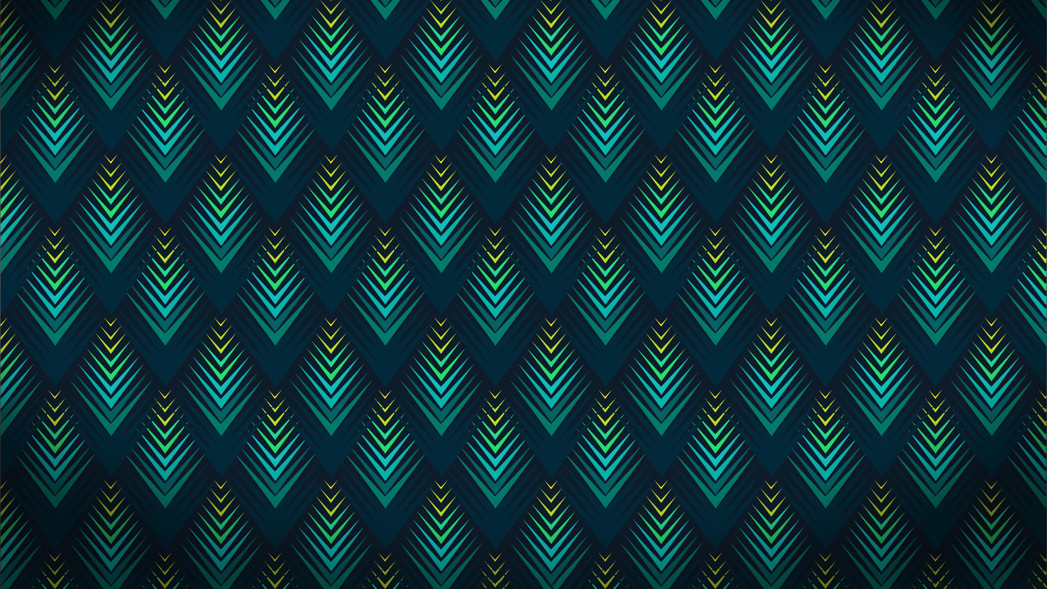 Geometric pattern with peacock feather motifs HD Wallpaper