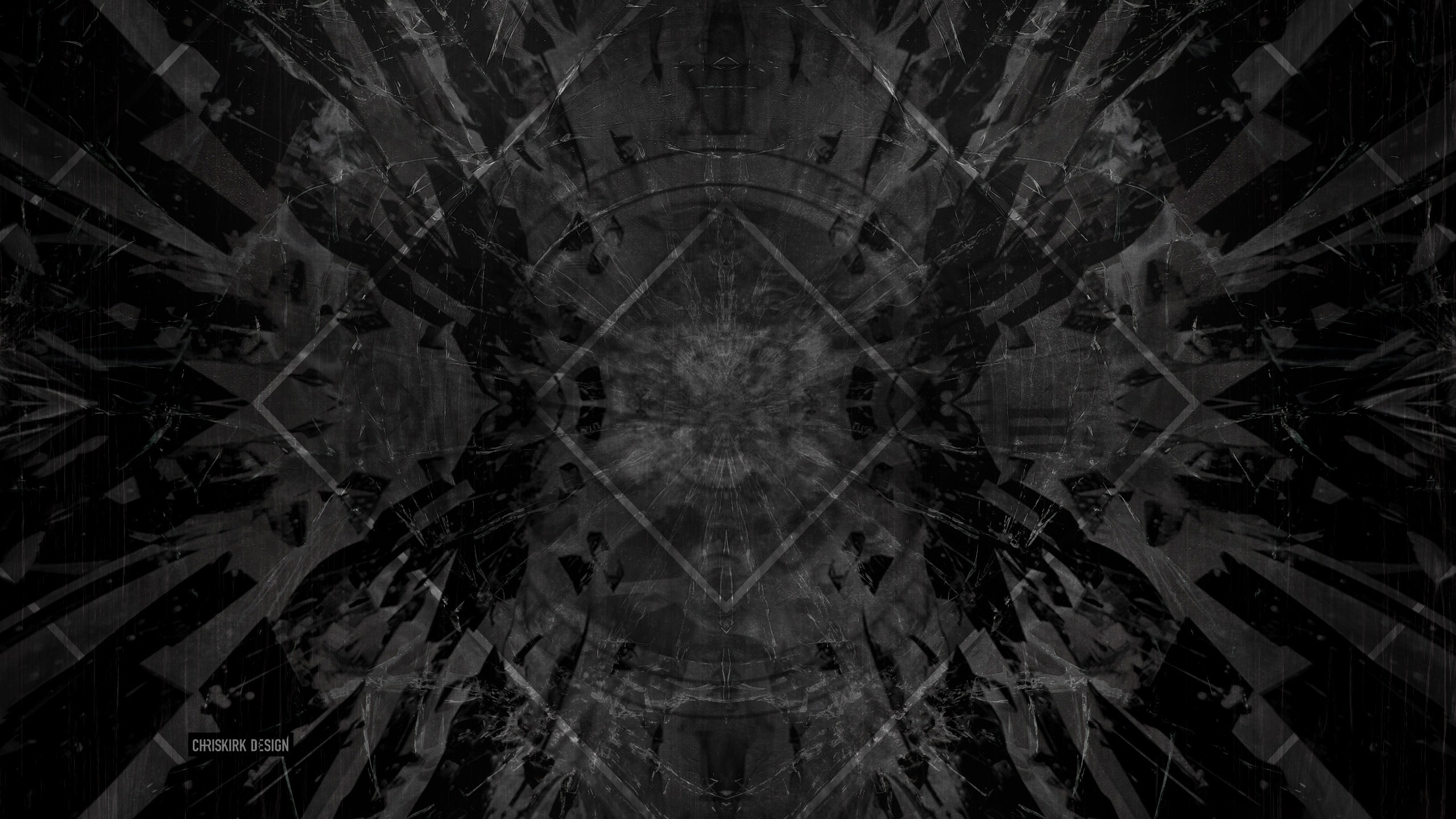 Dark Geometric Abstract Design HD Wallpaper