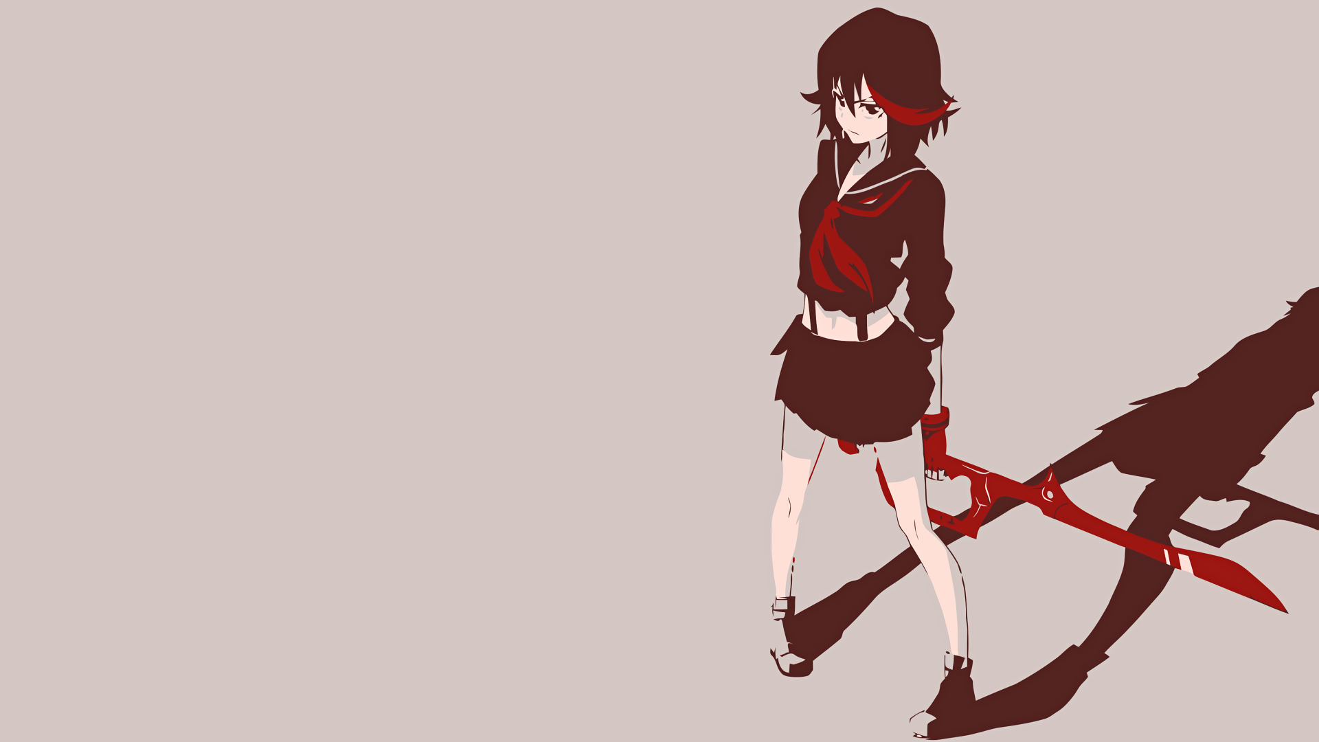 Matoi Ryuuko from Kill la Kill with giant scissors HD Wallpaper