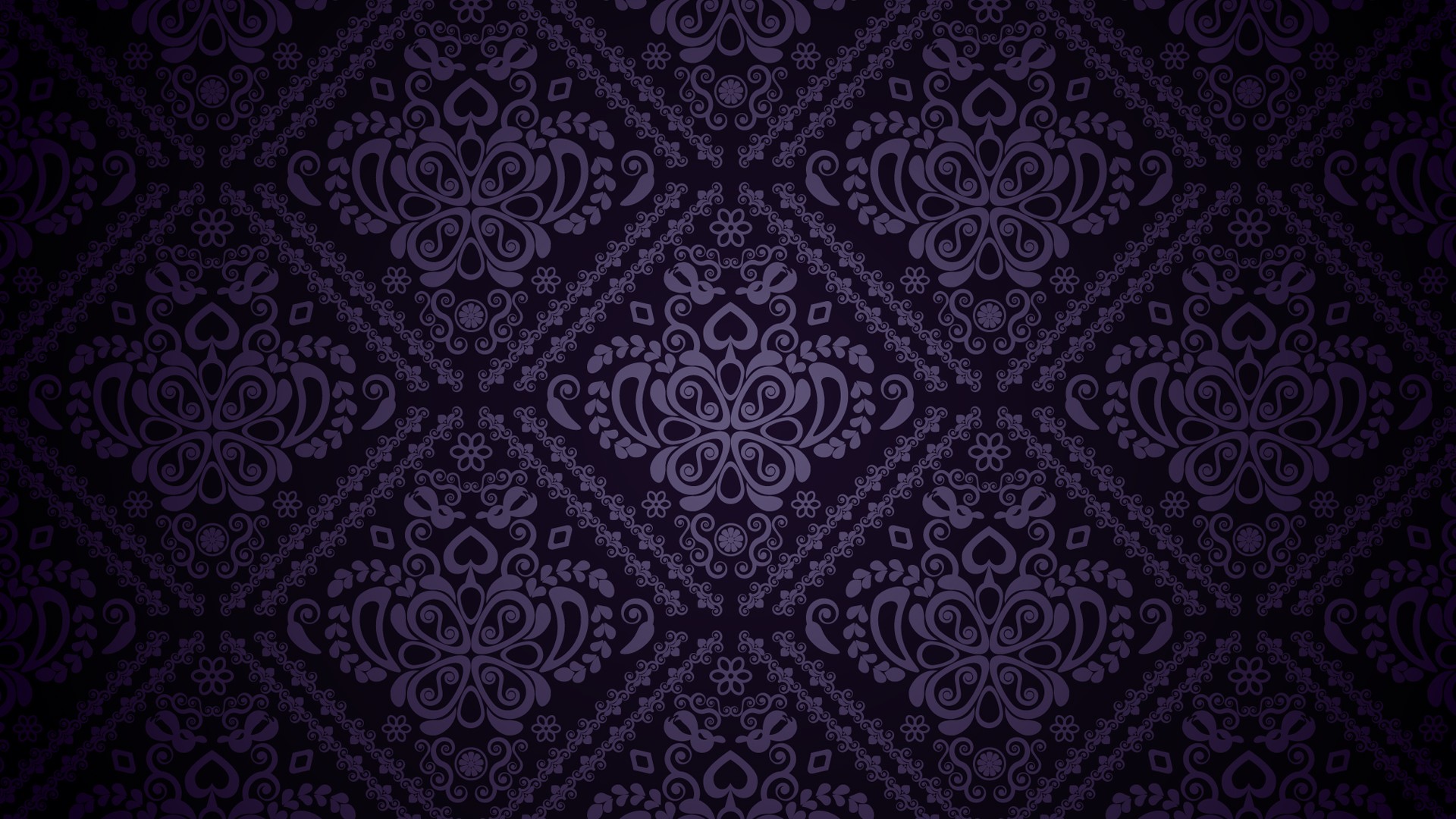 Purple abstract damask pattern HD Wallpaper