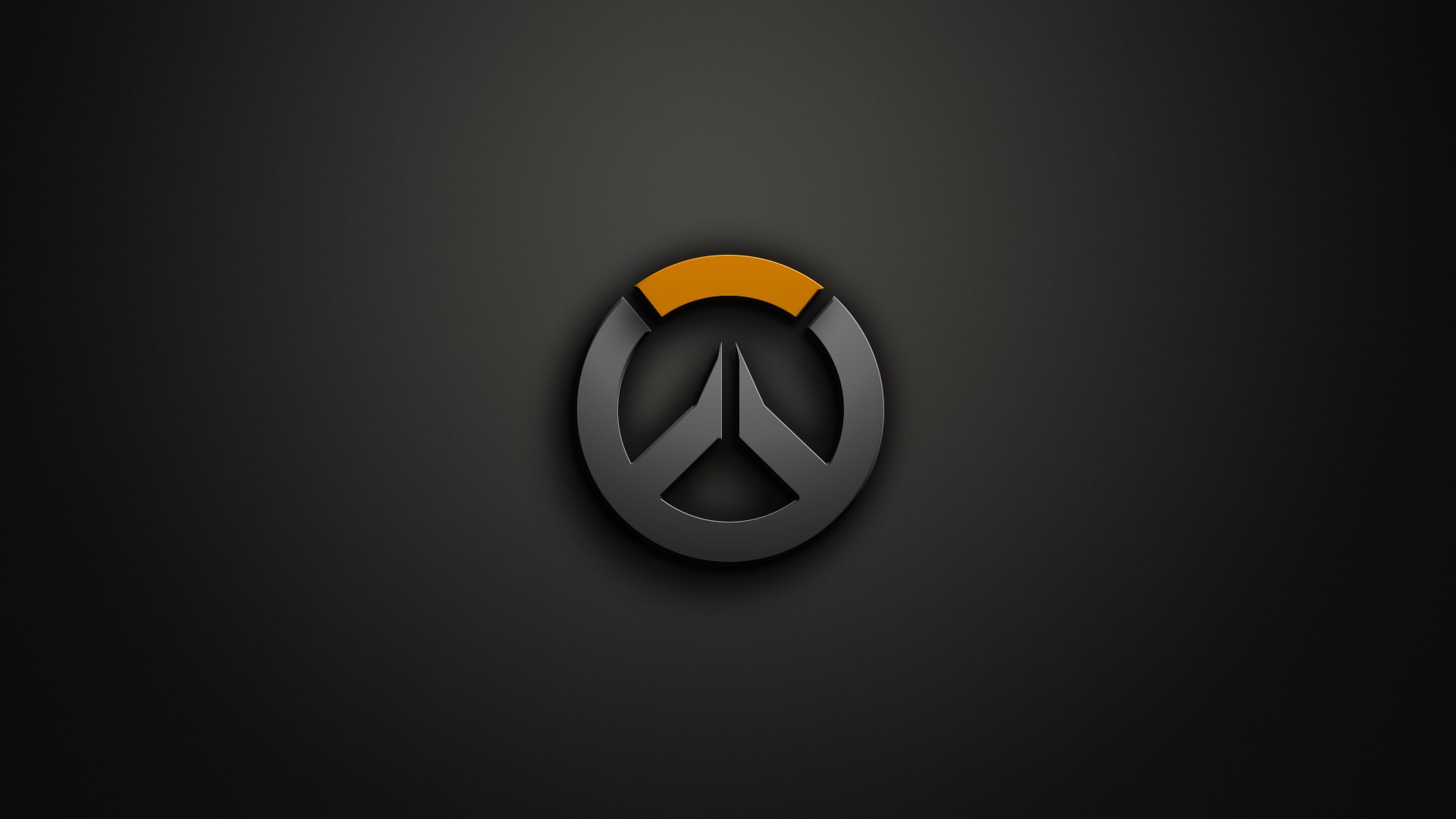 Overwatch logo on a dark background HD Wallpaper