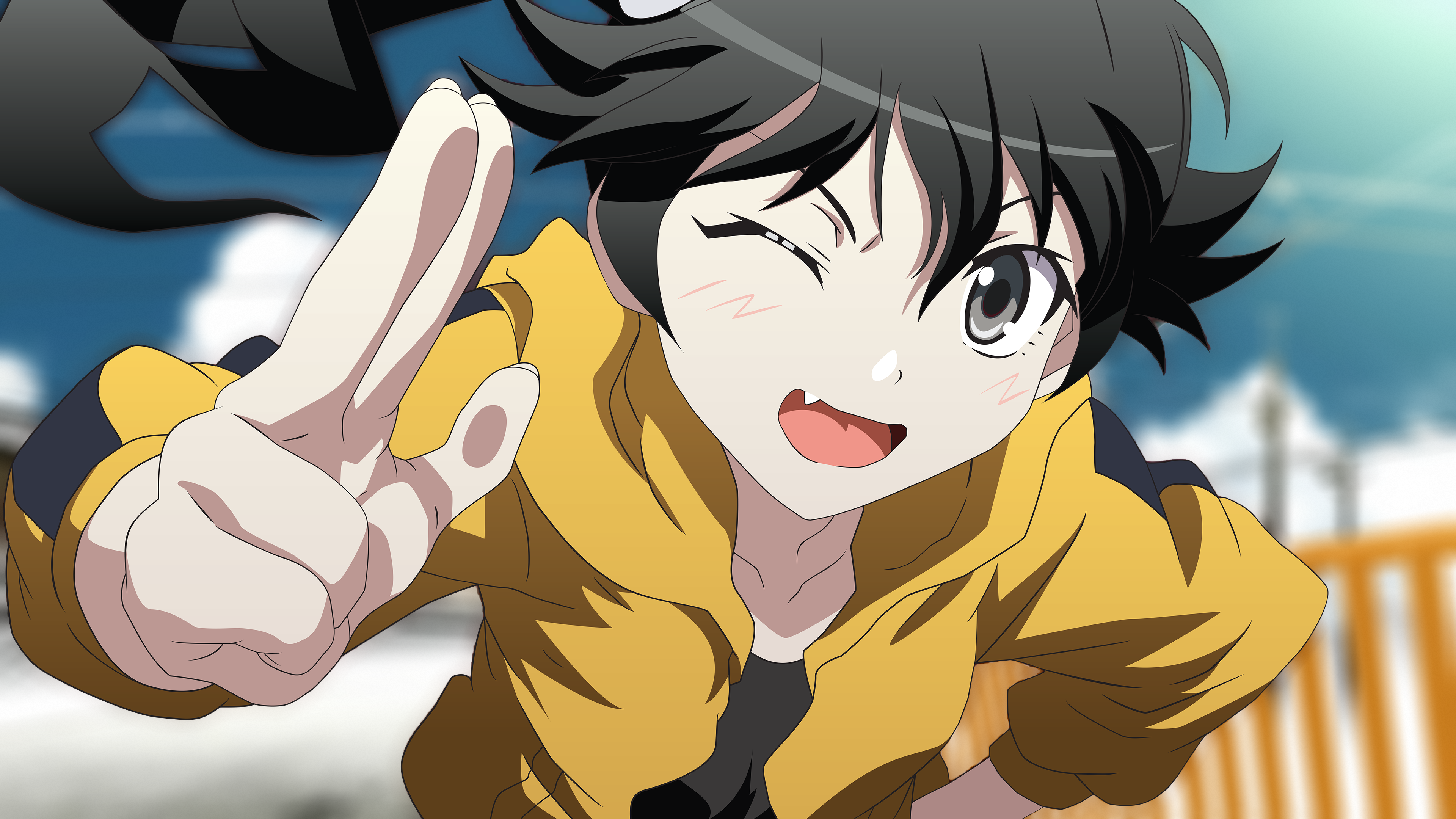 Araragi Karen from Monogatari Series HD Wallpaper