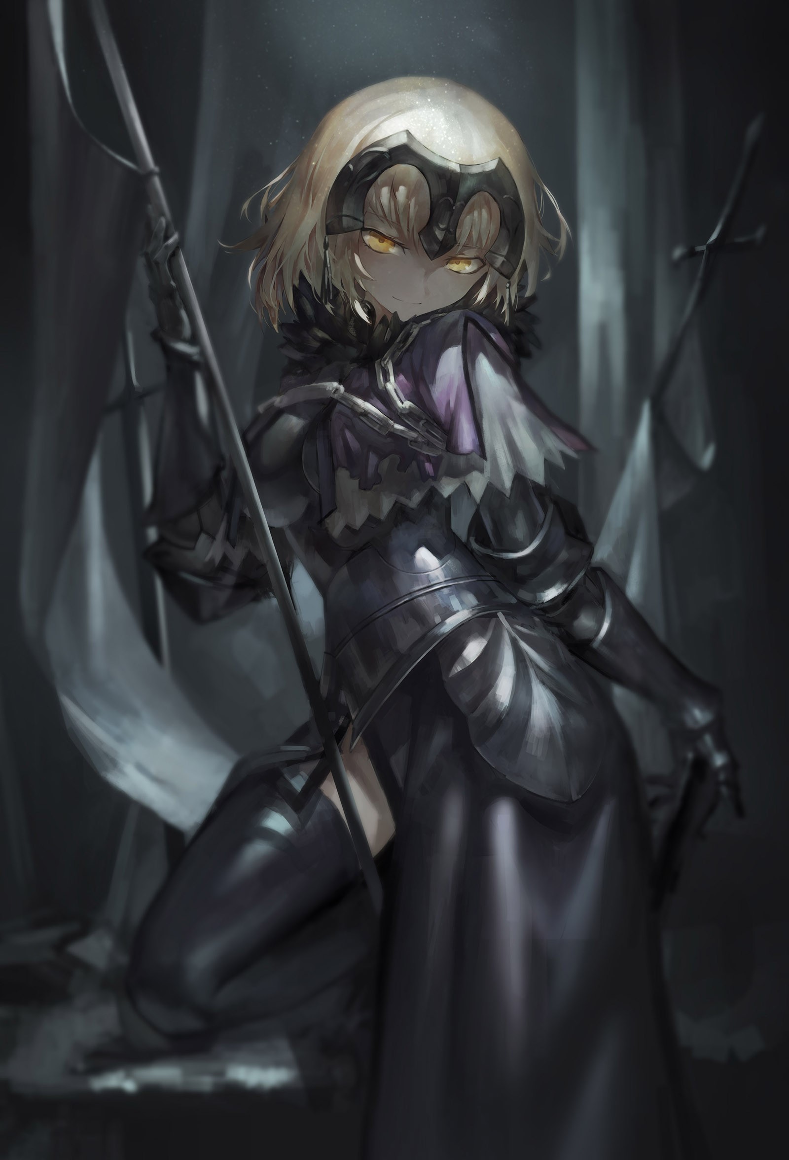 Jeanne d'Arc Alter from Fate/Grand Order in Armor HD Wallpaper