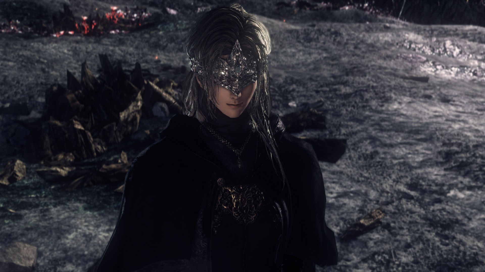 Dark Souls III Fire Keeper with ornate mask HD Wallpaper