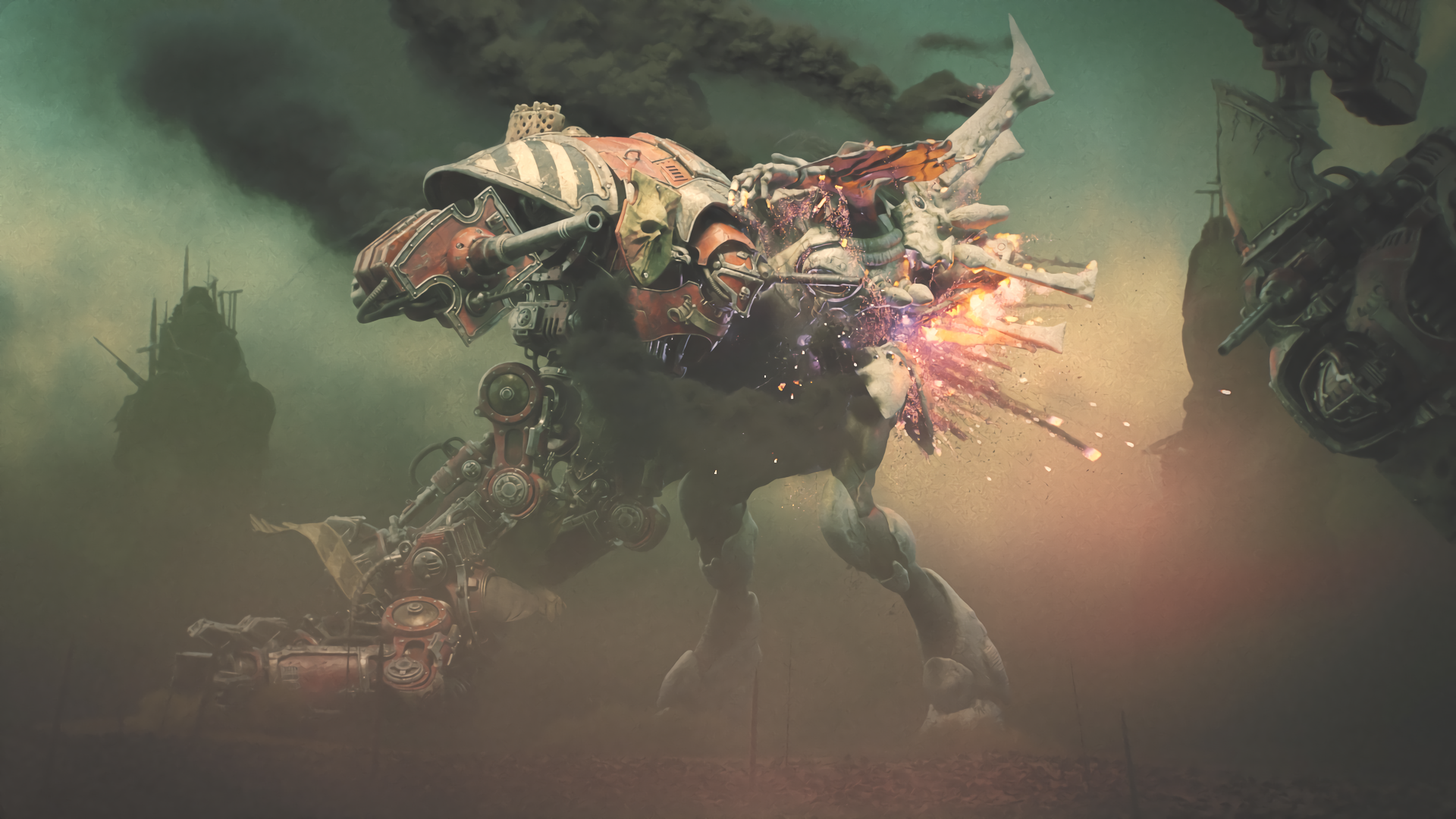 Warhammer 40,000: Dawn of War 3 Imperial Knight Battle HD Wallpaper