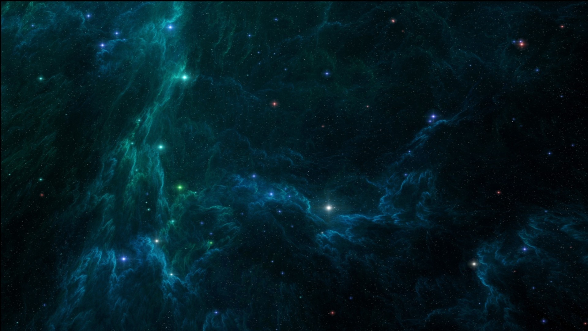 Deep space nebula with stars and cosmic clouds HD Wallpaper
