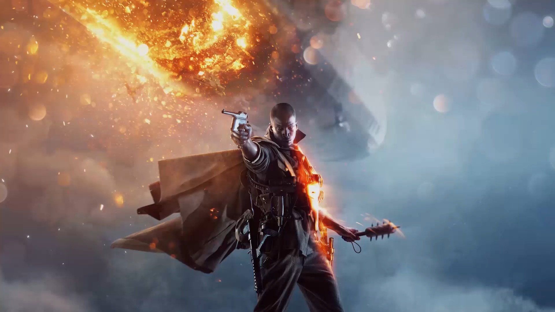 Battlefield 1: Soldier with Gun and Mace HD Wallpaper