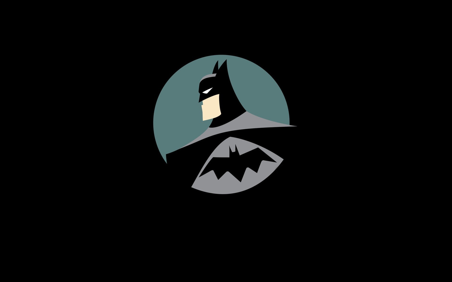 Batman in a circular frame HD Wallpaper