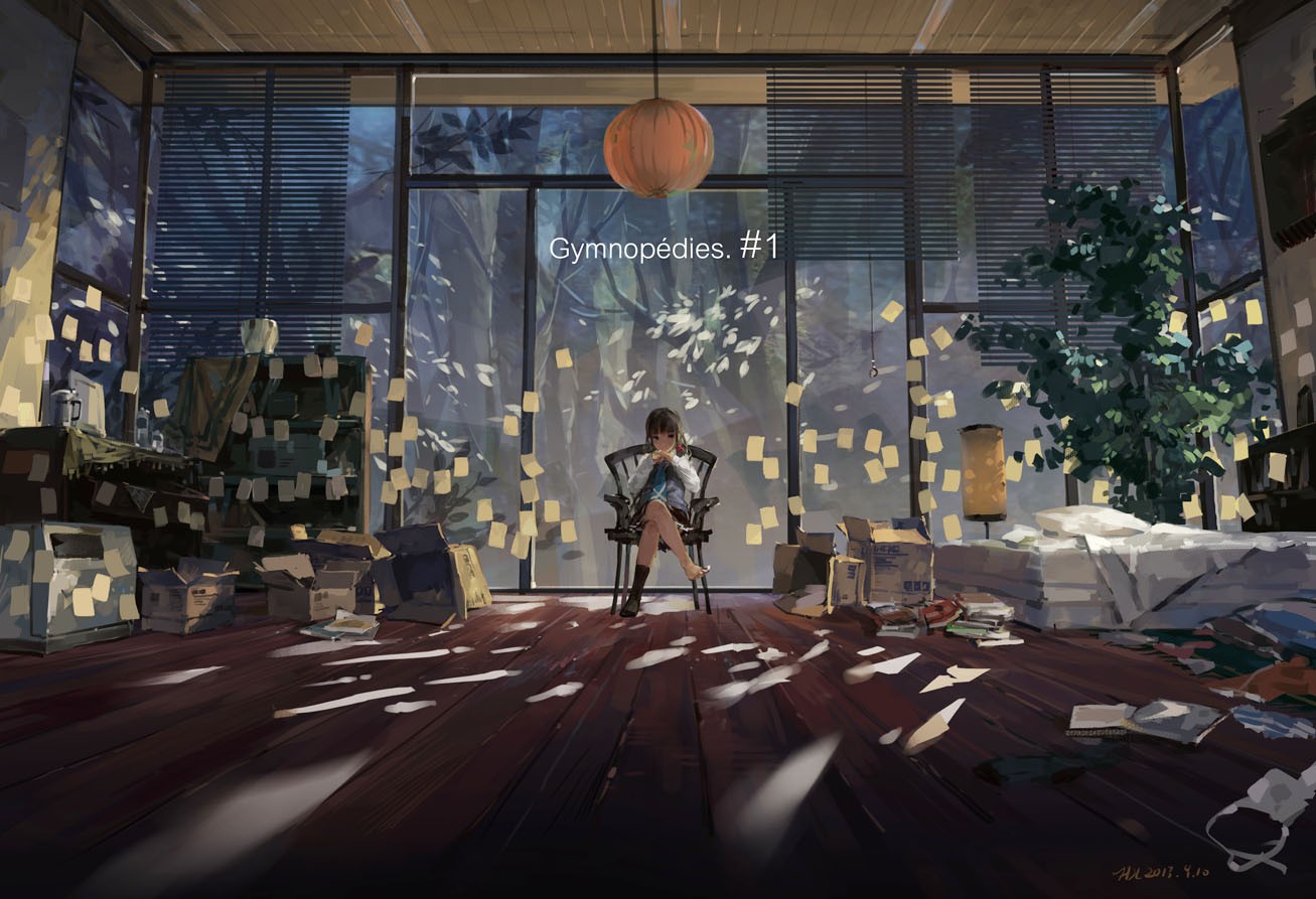 Gymnopédies. #1 Anime Room with Girl HD Wallpaper