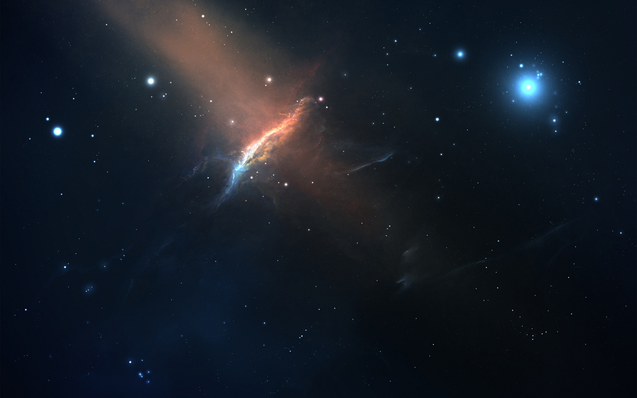 Cosmic nebula with stars in deep space HD Wallpaper