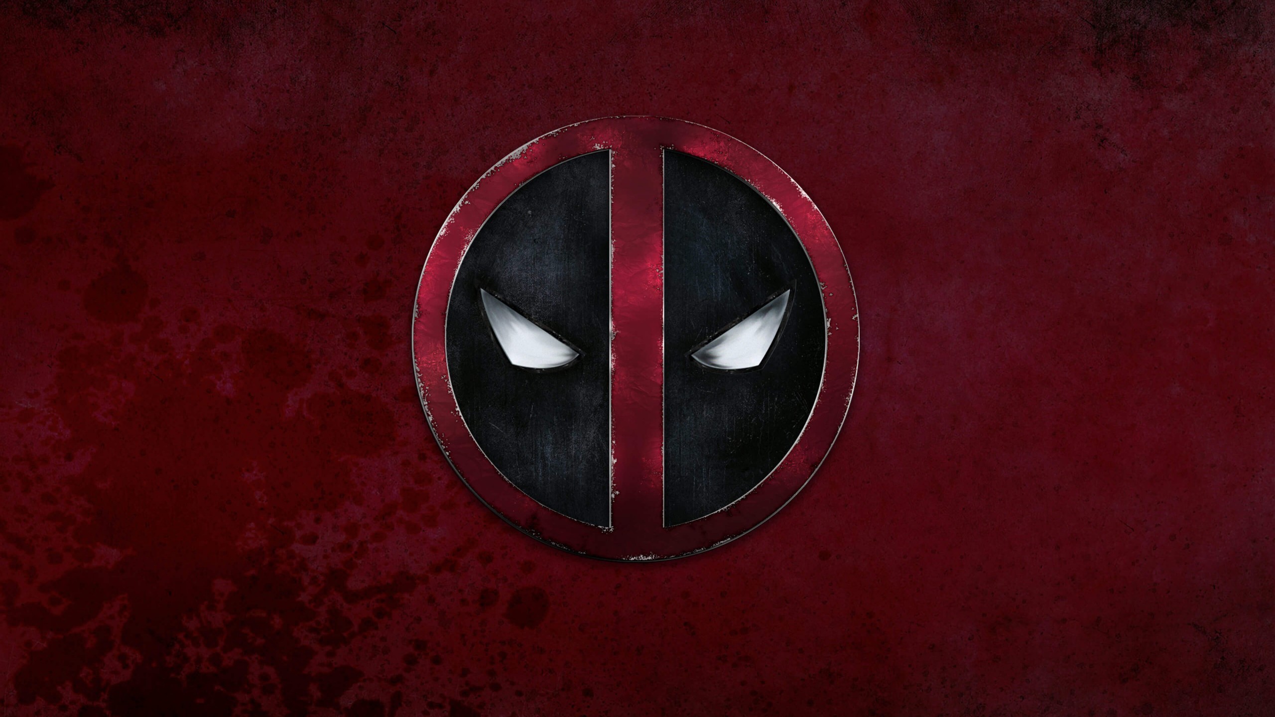 Deadpool Logo on Red Textured Background HD Wallpaper