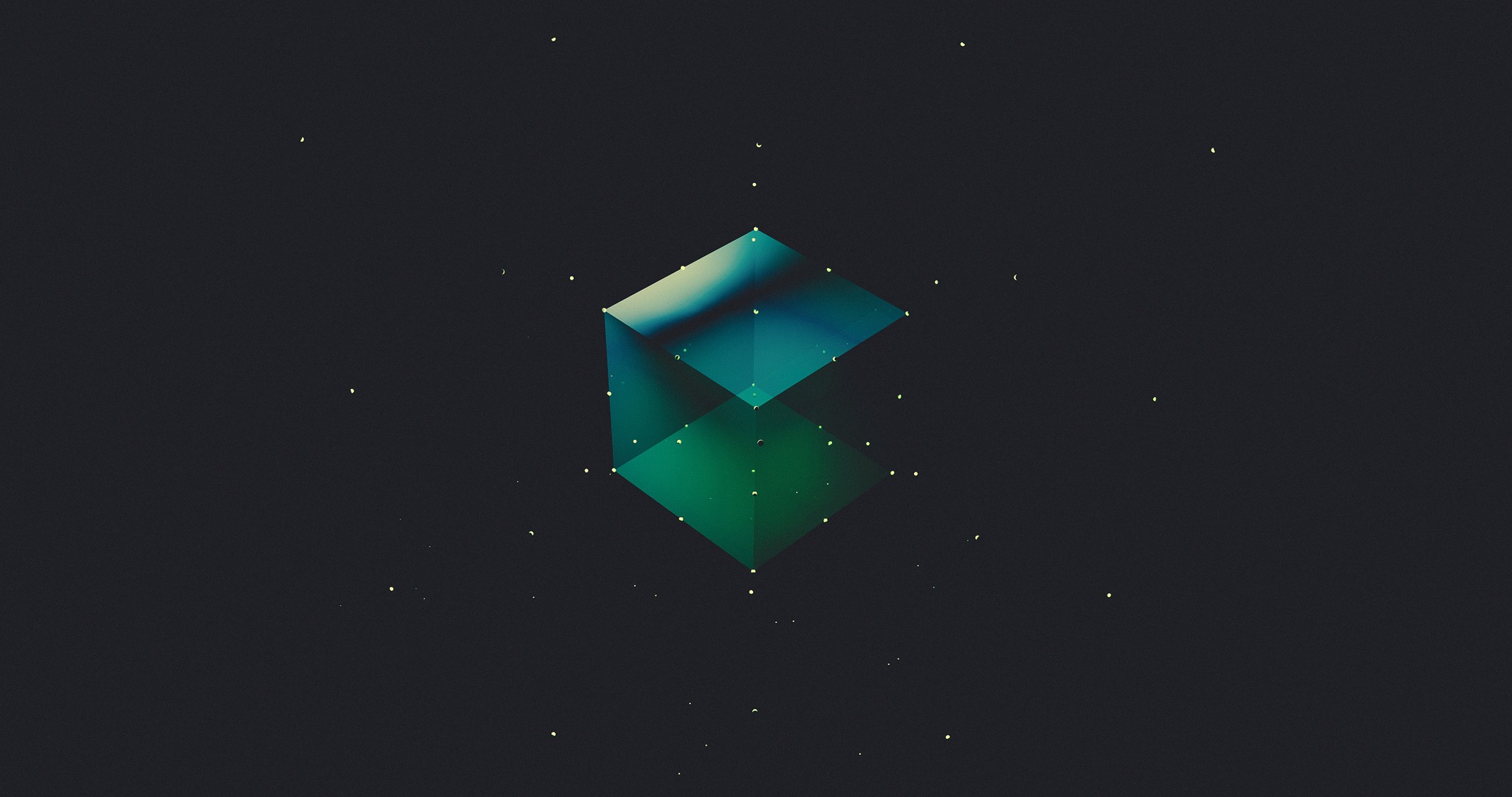 Abstract cube with dots and perfect hue HD Wallpaper