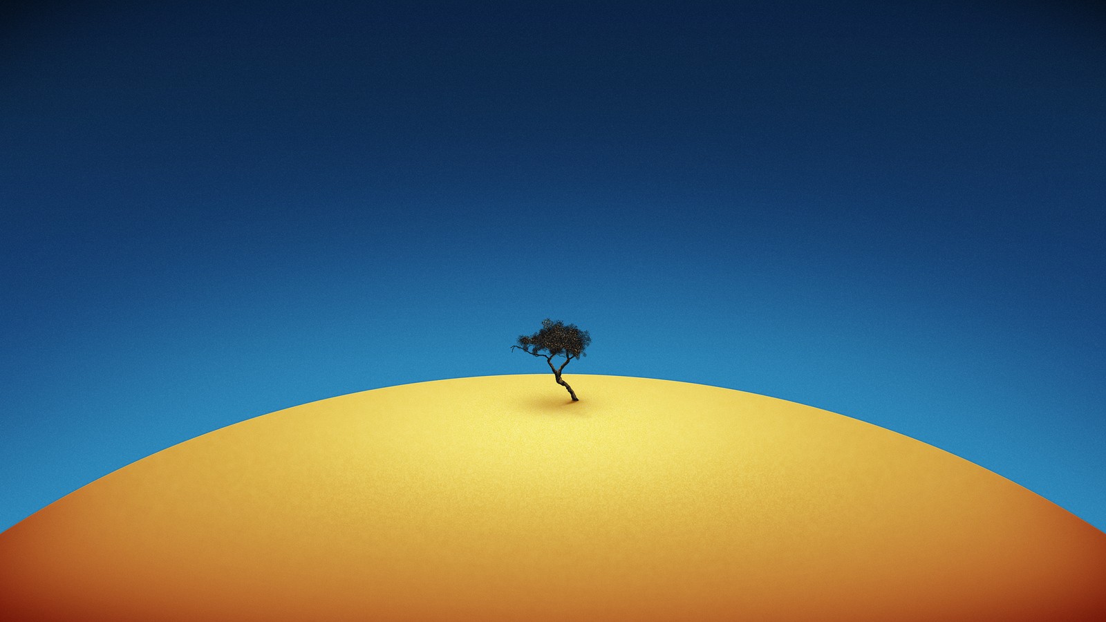 simple background, trees, minimalism HD Wallpaper