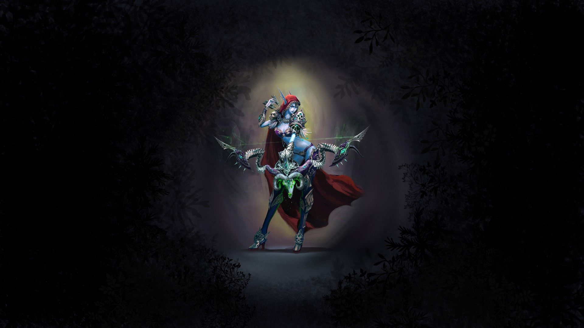 Sylvanas Windrunner with bow in World of Warcraft HD Wallpaper